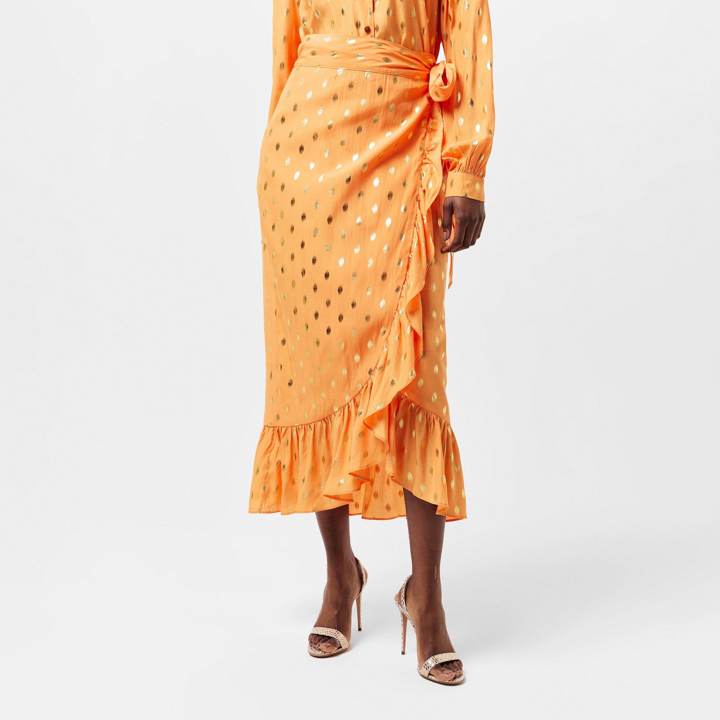 Peach - Never Fully Dressed - Women's Fleck Jaspre Wrap Skirt - 3