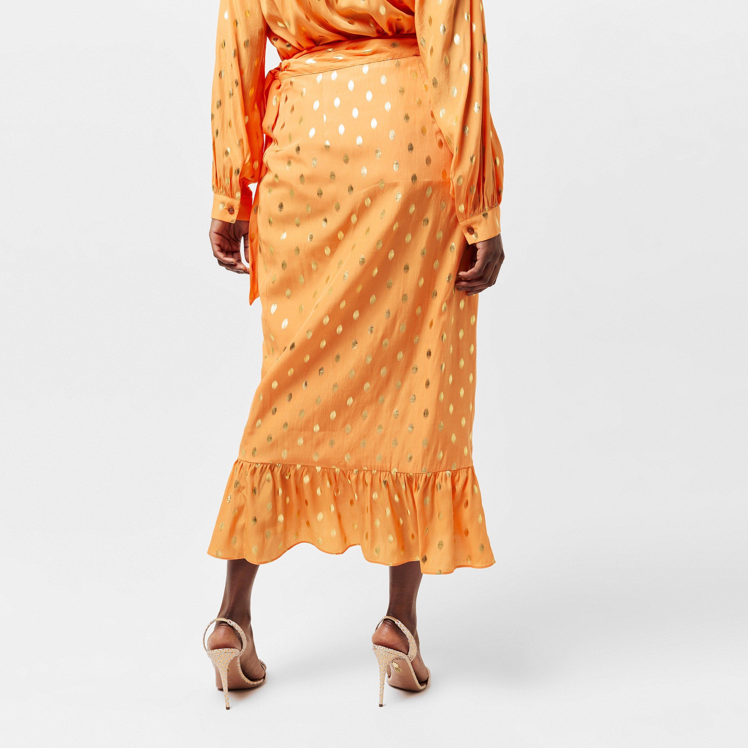 Peach - Never Fully Dressed - Women's Fleck Jaspre Wrap Skirt - 4