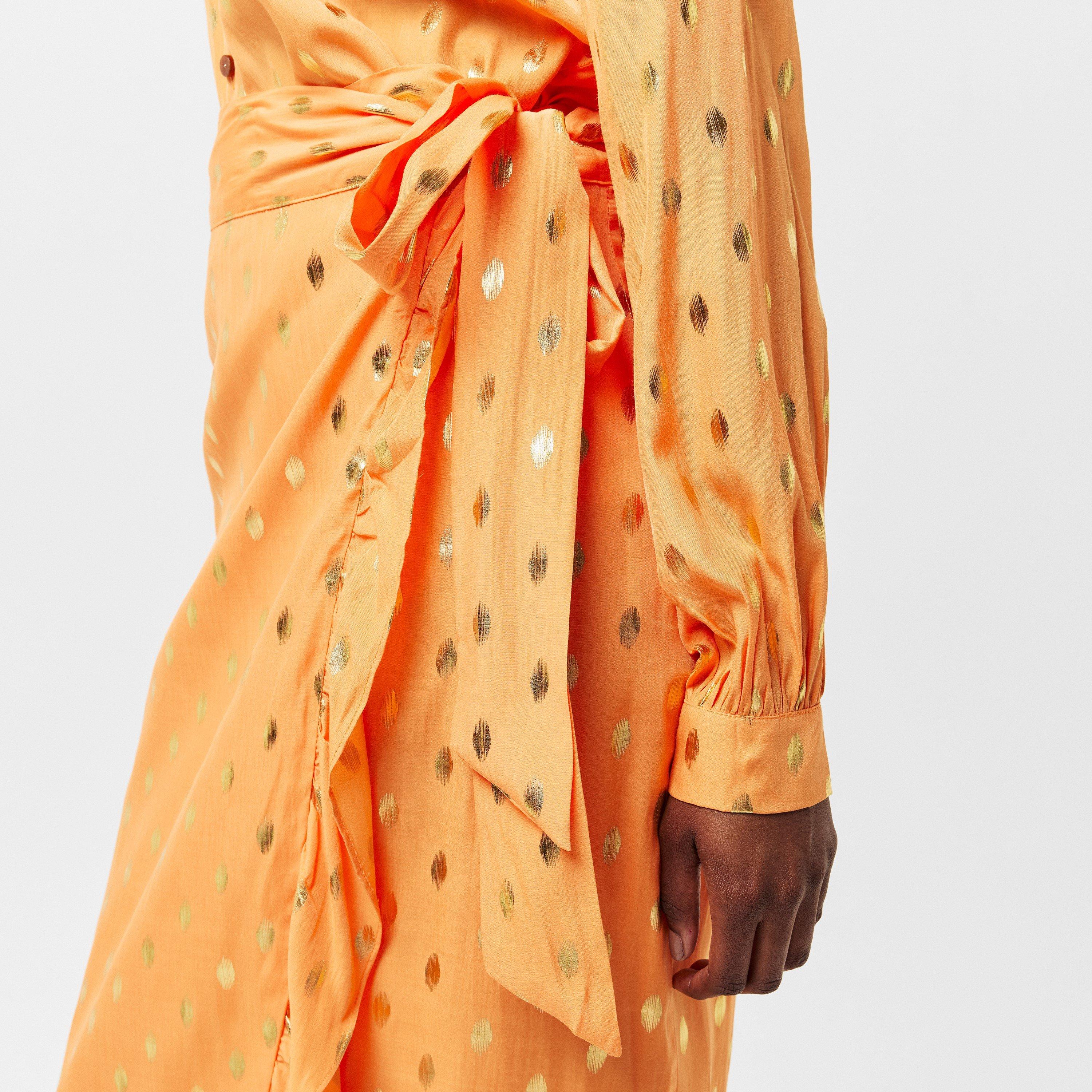 Peach - Never Fully Dressed - Women's Fleck Jaspre Wrap Skirt - 5