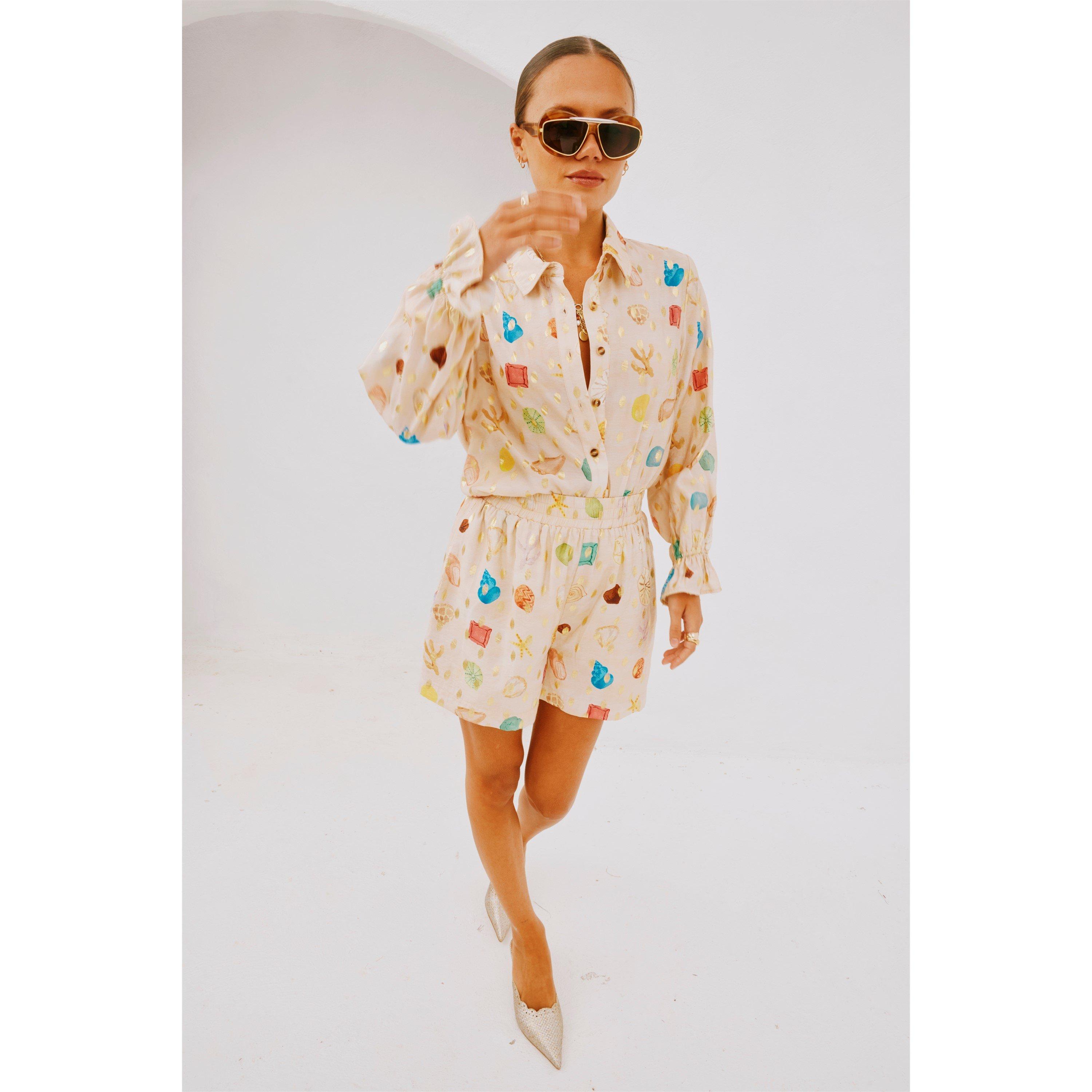 Cream - Never Fully Dressed - Women's Shell Geanie Long-Sleeve Patterned Shirt - 6