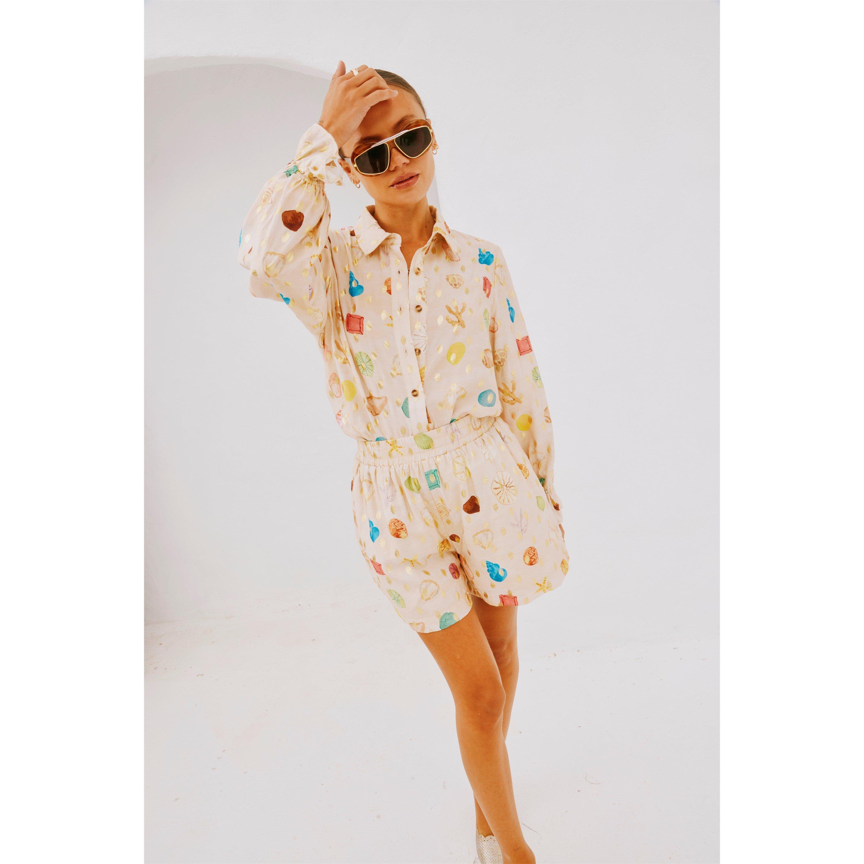 Cream - Never Fully Dressed - Women's Shell Geanie Long-Sleeve Patterned Shirt - 7