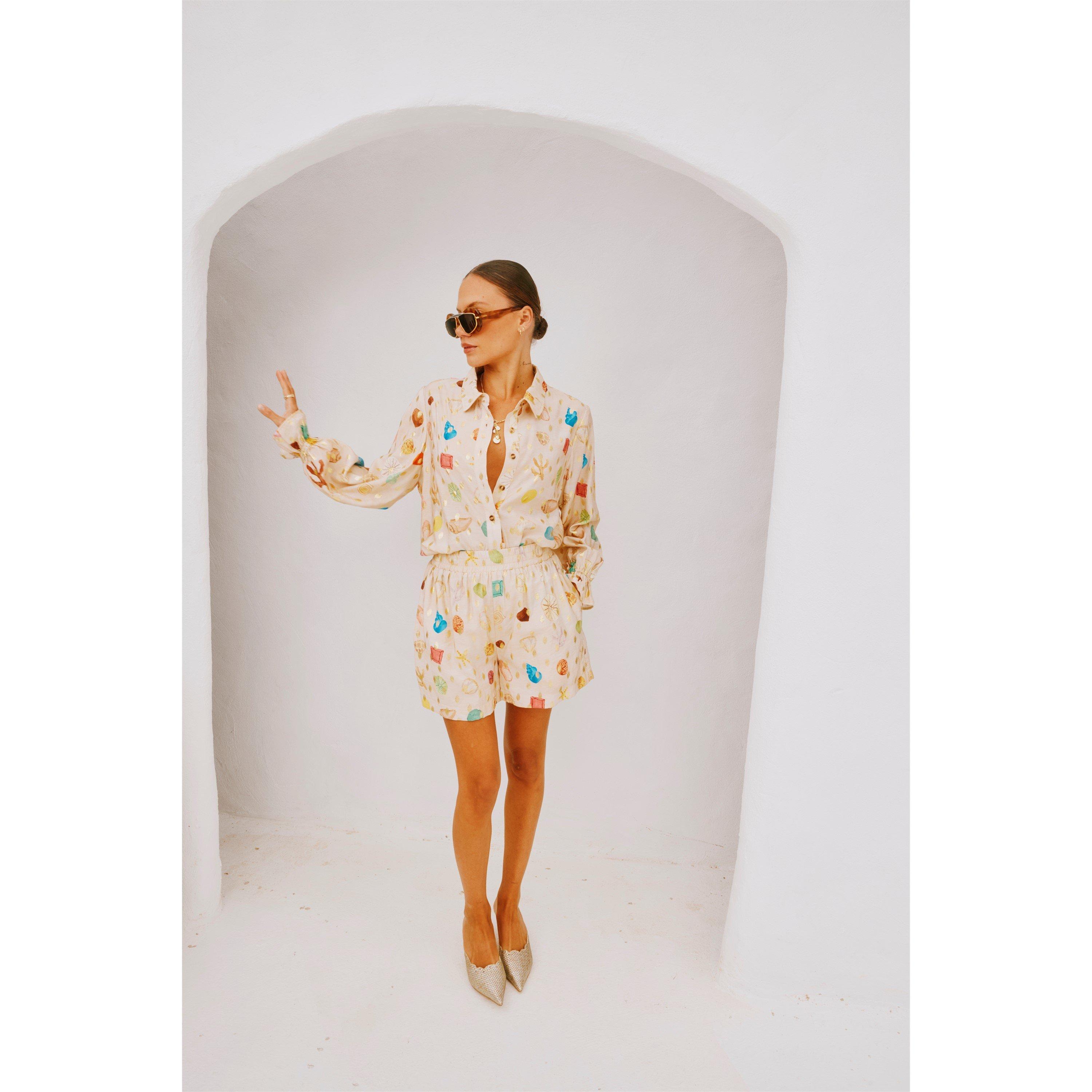 Cream - Never Fully Dressed - Women's Shell Geanie Long-Sleeve Patterned Shirt - 8