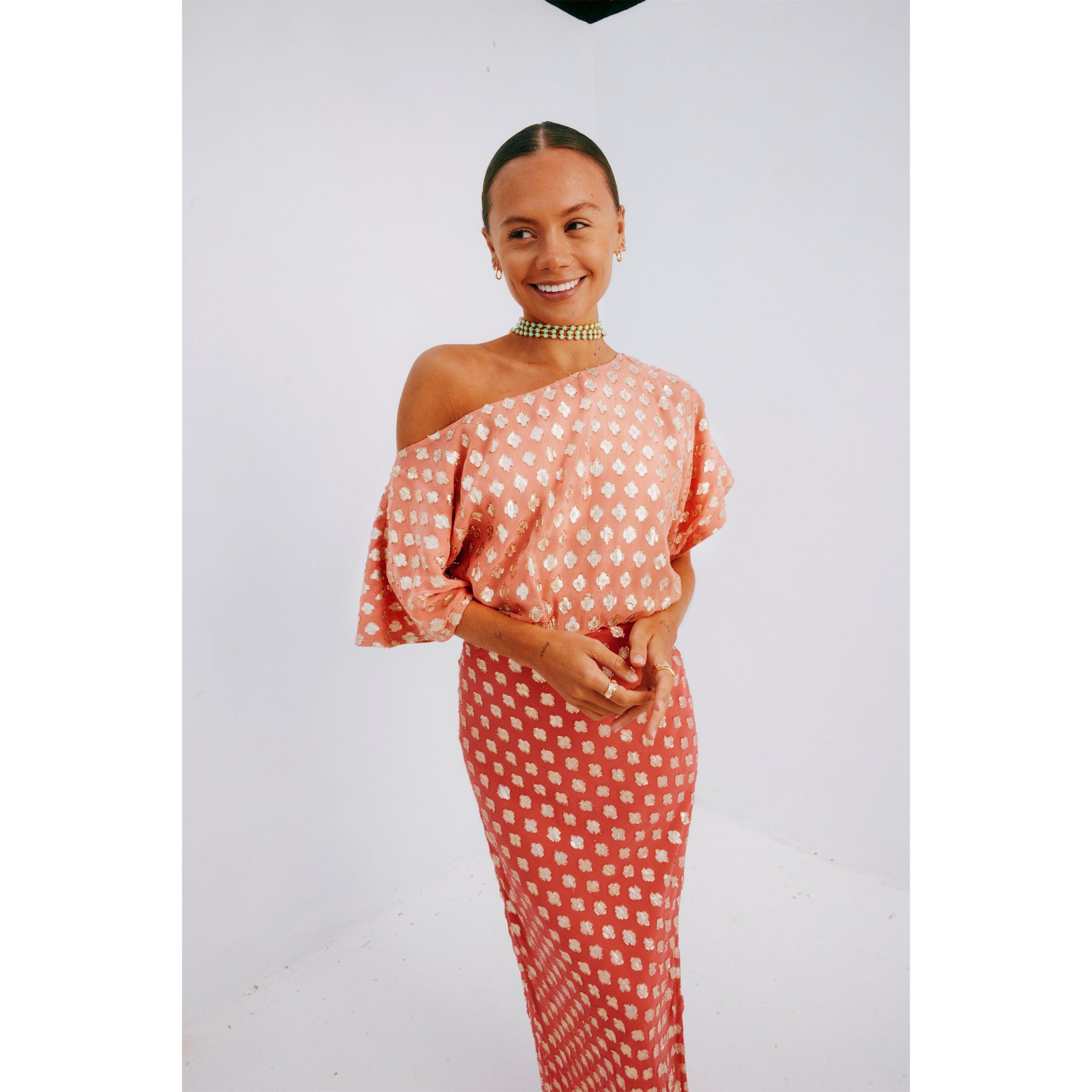 Pink - Never Fully Dressed - Women's Jacquard Tilly Maxi Dress - 4