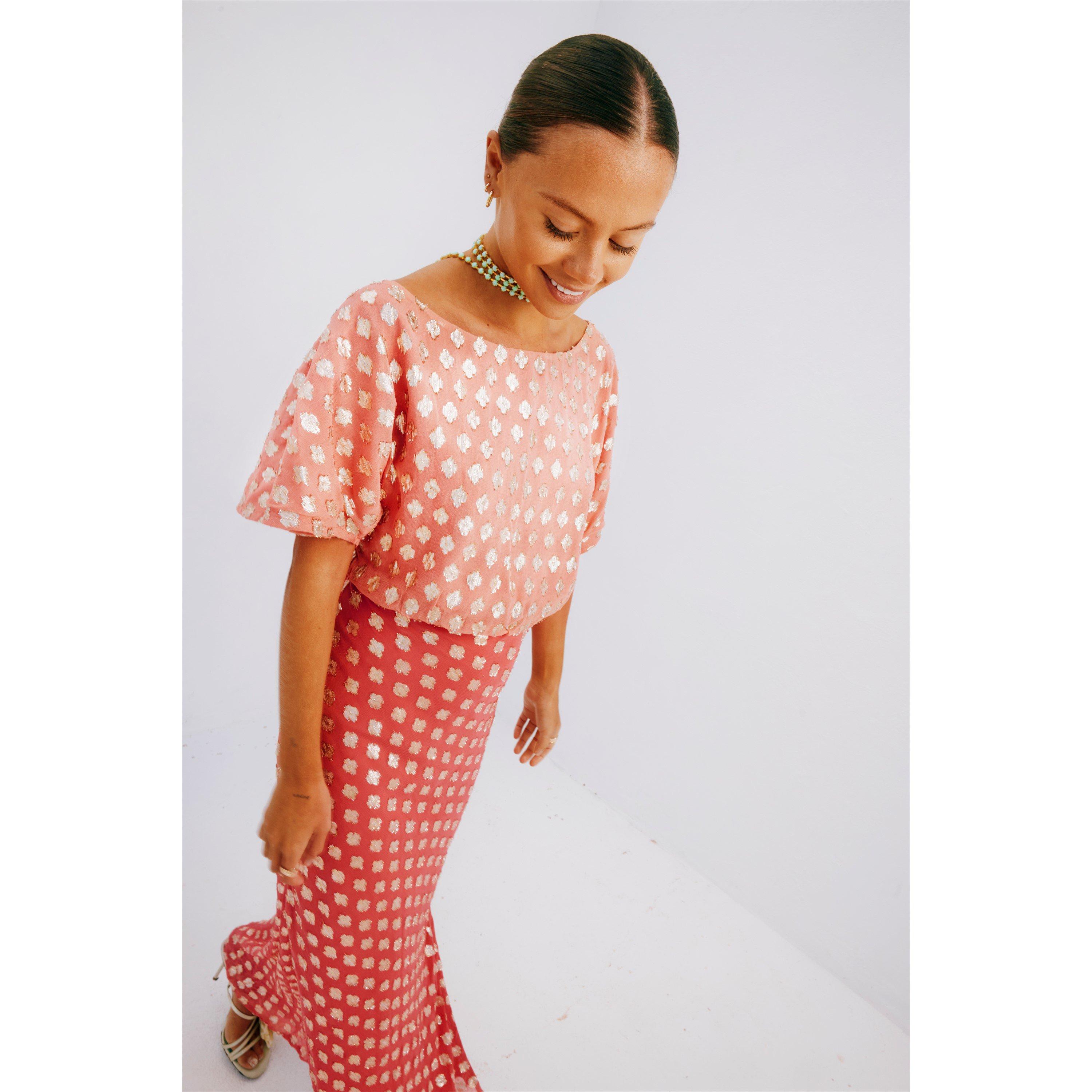 Pink - Never Fully Dressed - Women's Jacquard Tilly Maxi Dress - 7