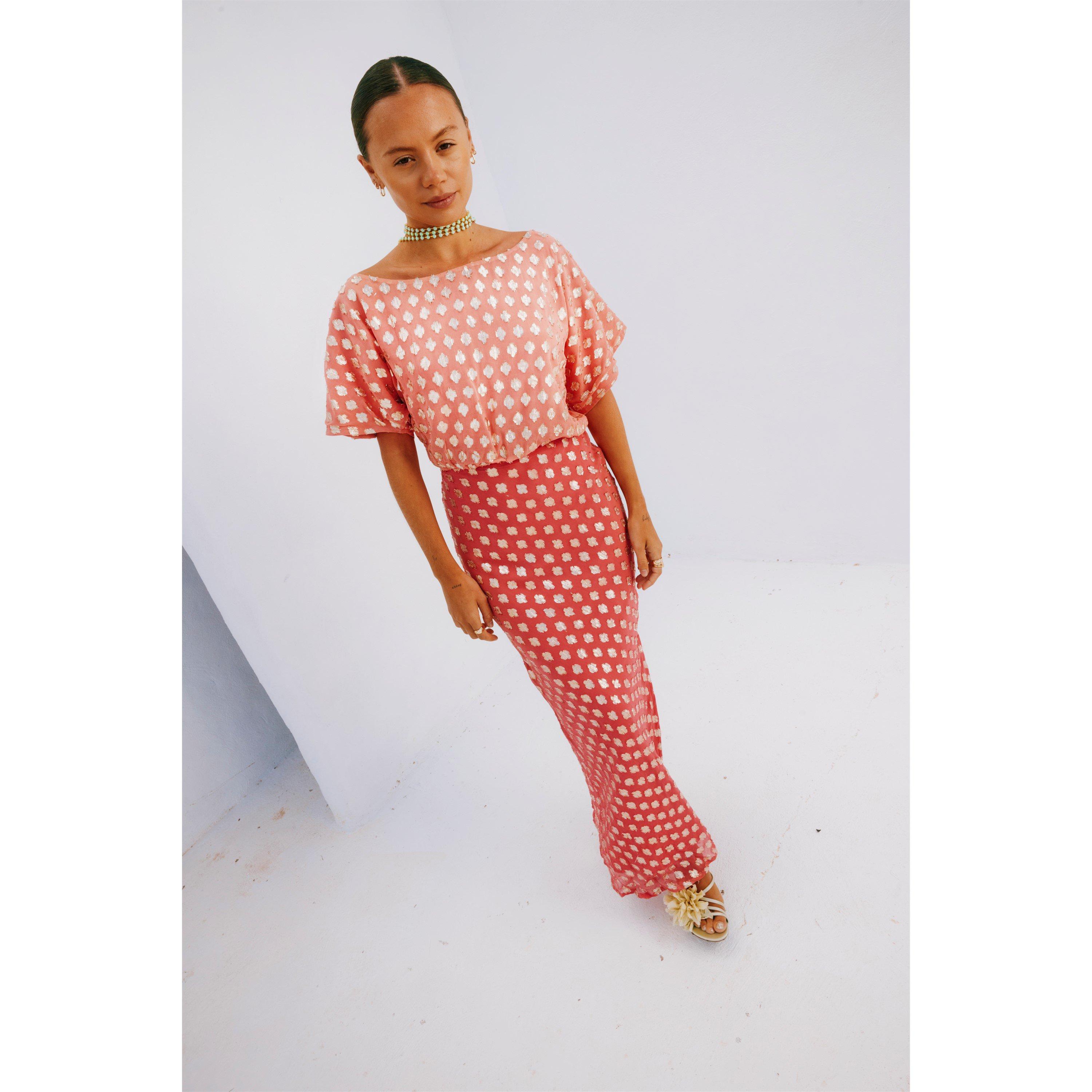 Pink - Never Fully Dressed - Women's Jacquard Tilly Maxi Dress - 8