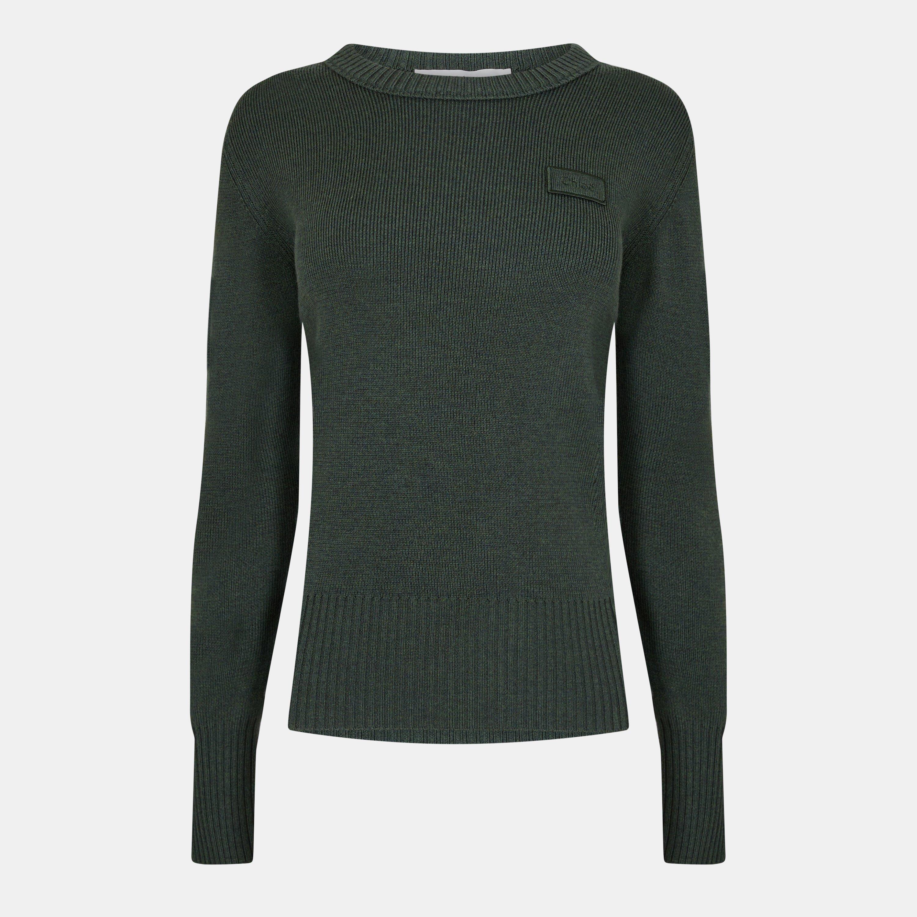 Bronze Green - Chloe - Women's Crew Neck Jumper - 1