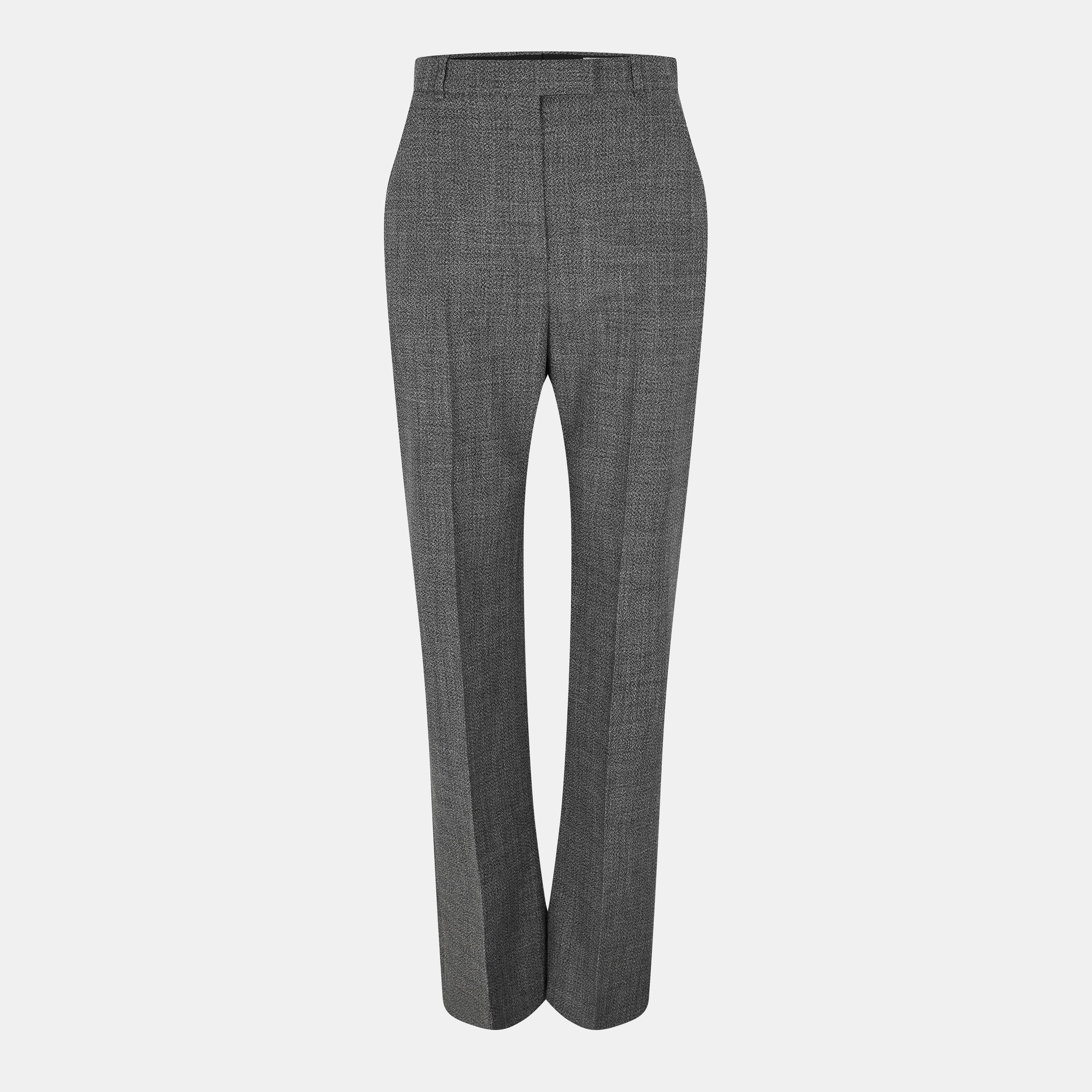 Grey - Alexander McQueen - Women's Tailored Stretch Cigarette Trousers - 1