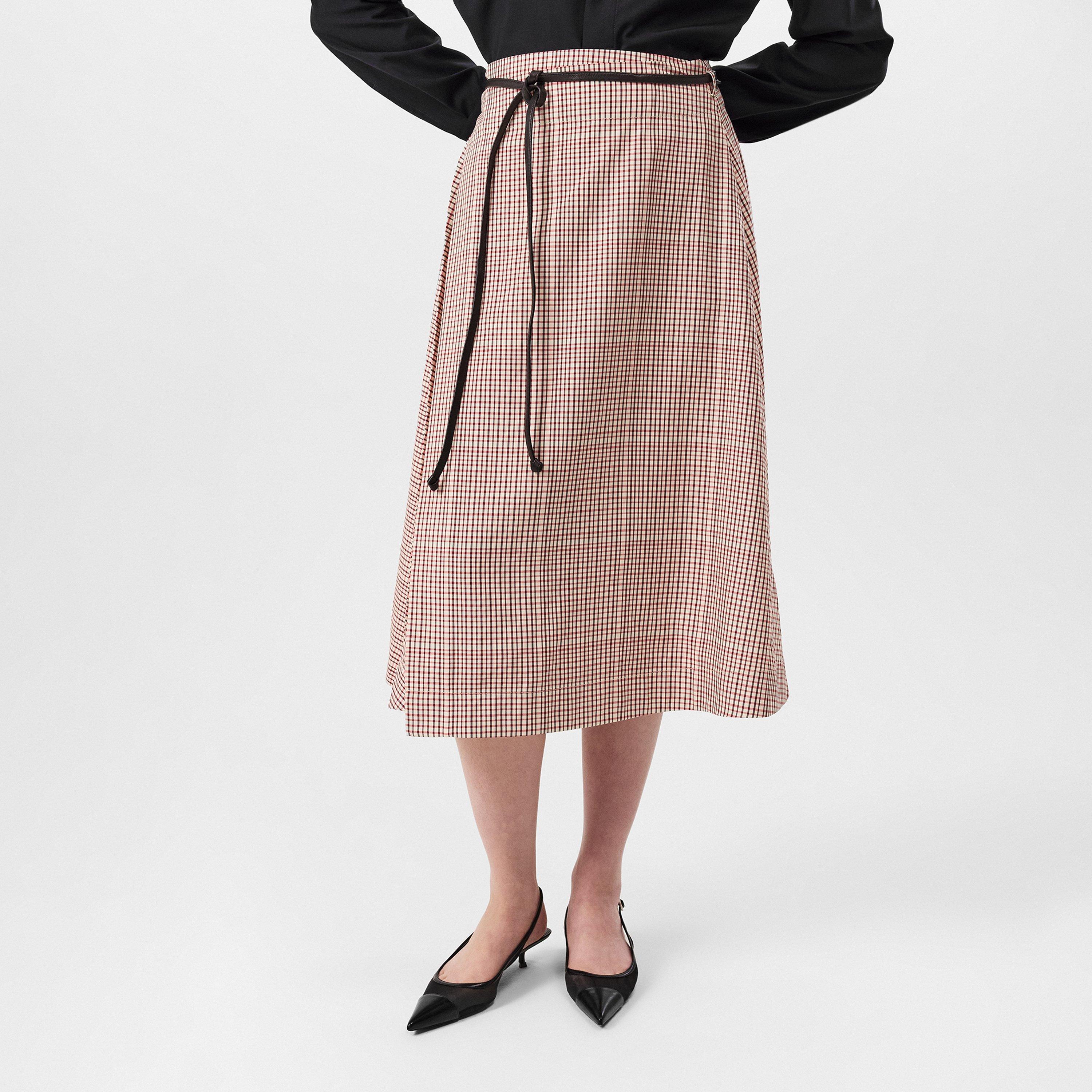 Pearl Scarlet - Bottega Veneta - Check Viscose Skirt - 1