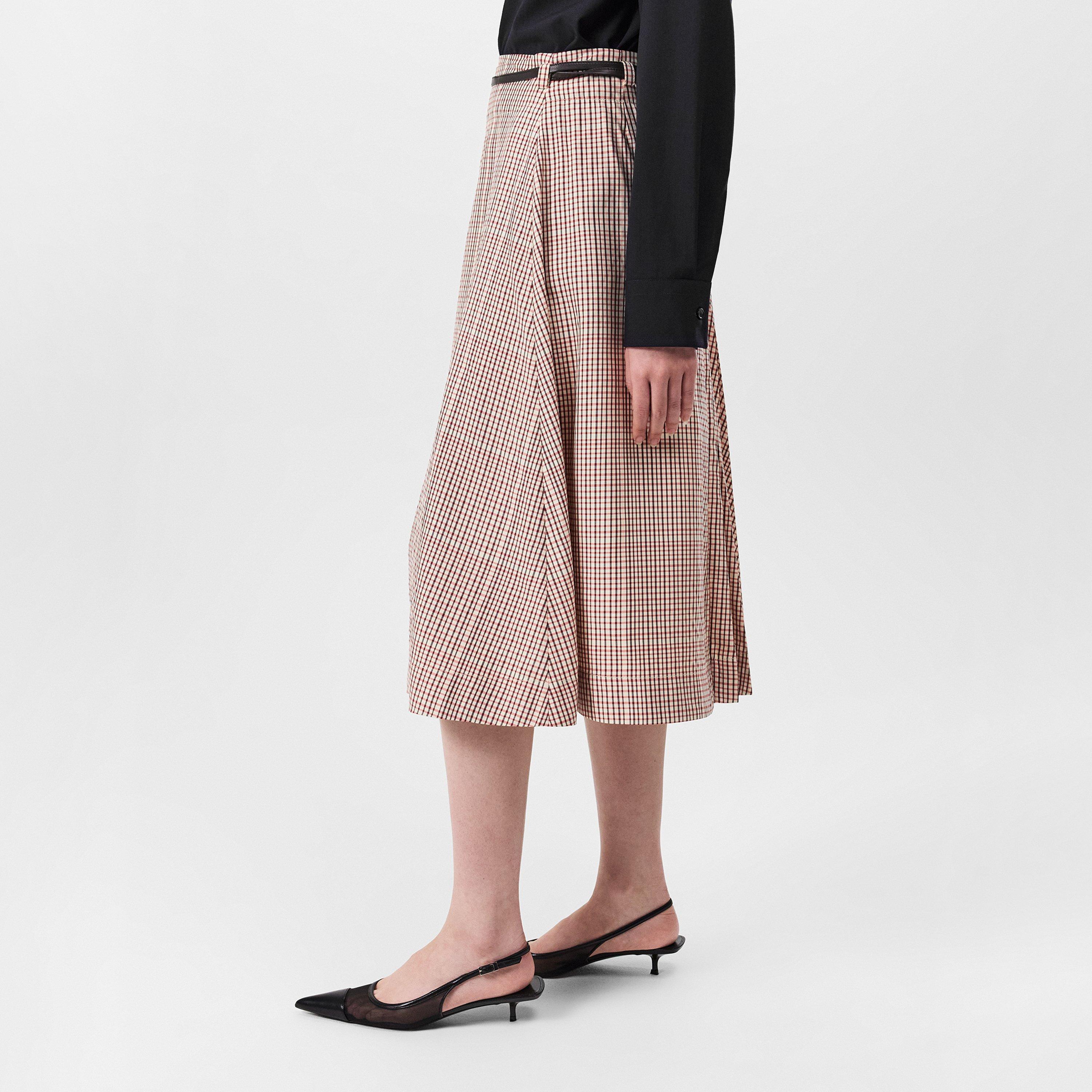 Pearl Scarlet - Bottega Veneta - Check Viscose Skirt - 2