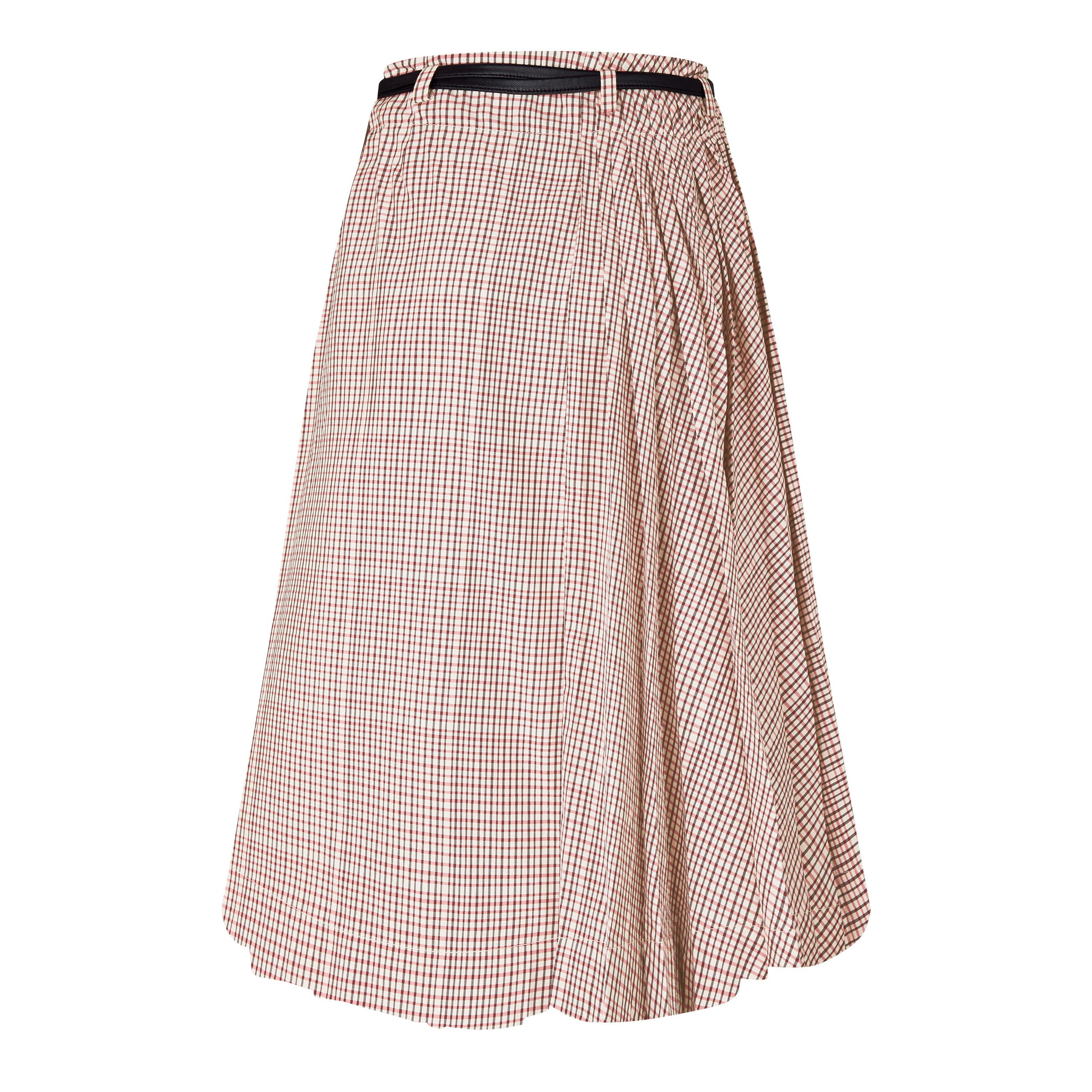 Pearl Scarlet - Bottega Veneta - Check Viscose Skirt - 6