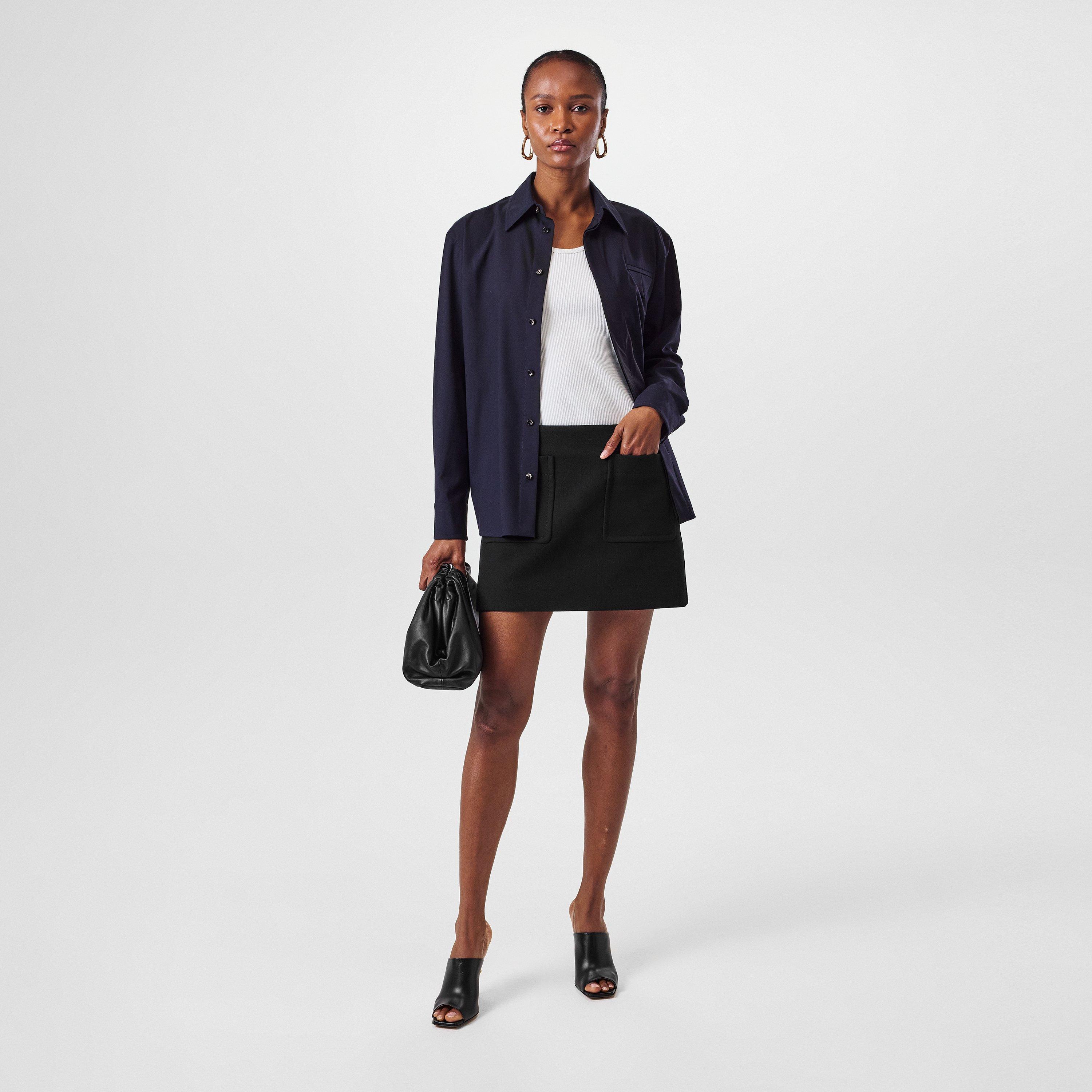 Black - Bottega Veneta - Double Cotton Skirt - 6