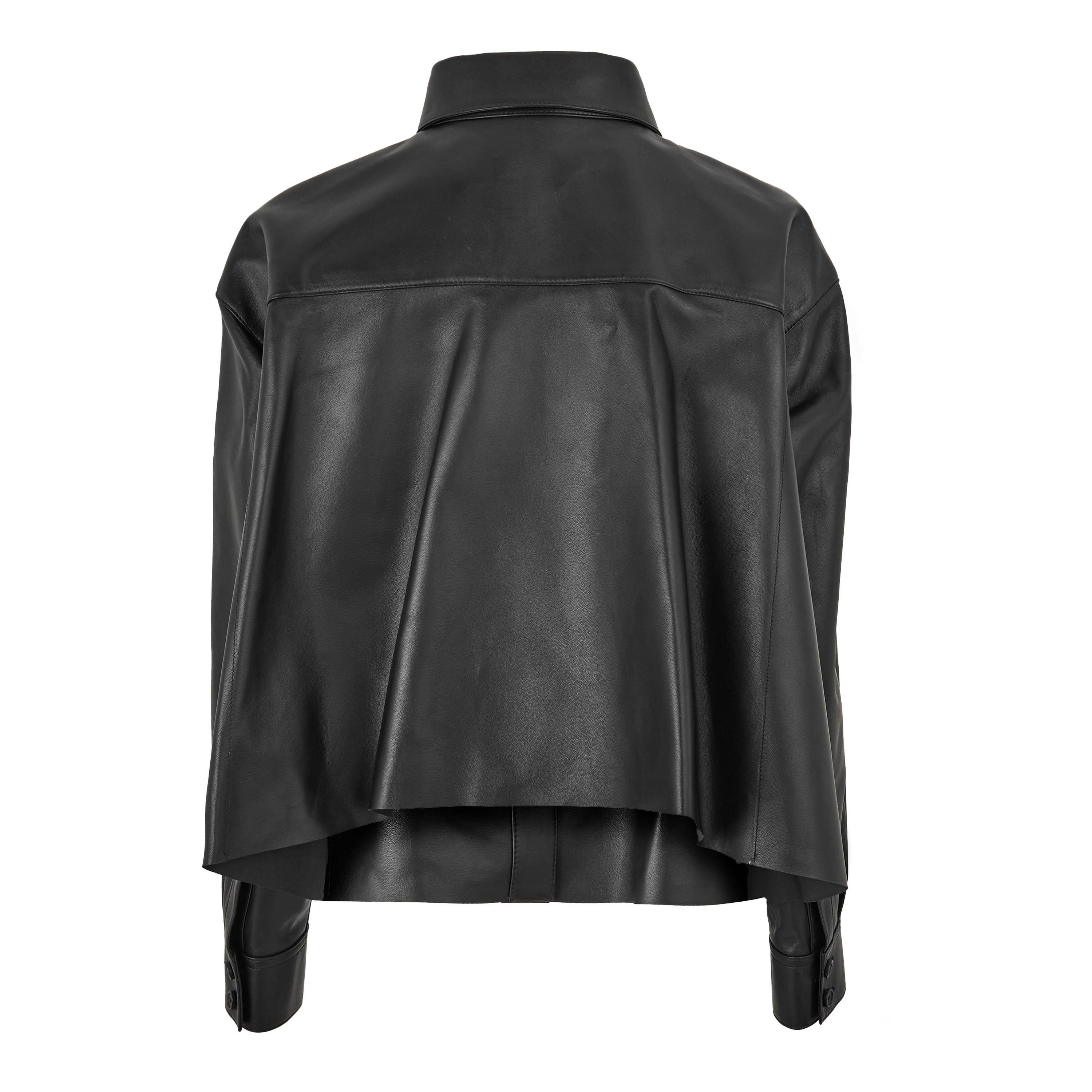 Black - Alexander McQueen - Women's Alex Soft Long-Sleeve Plain Shirt - 2