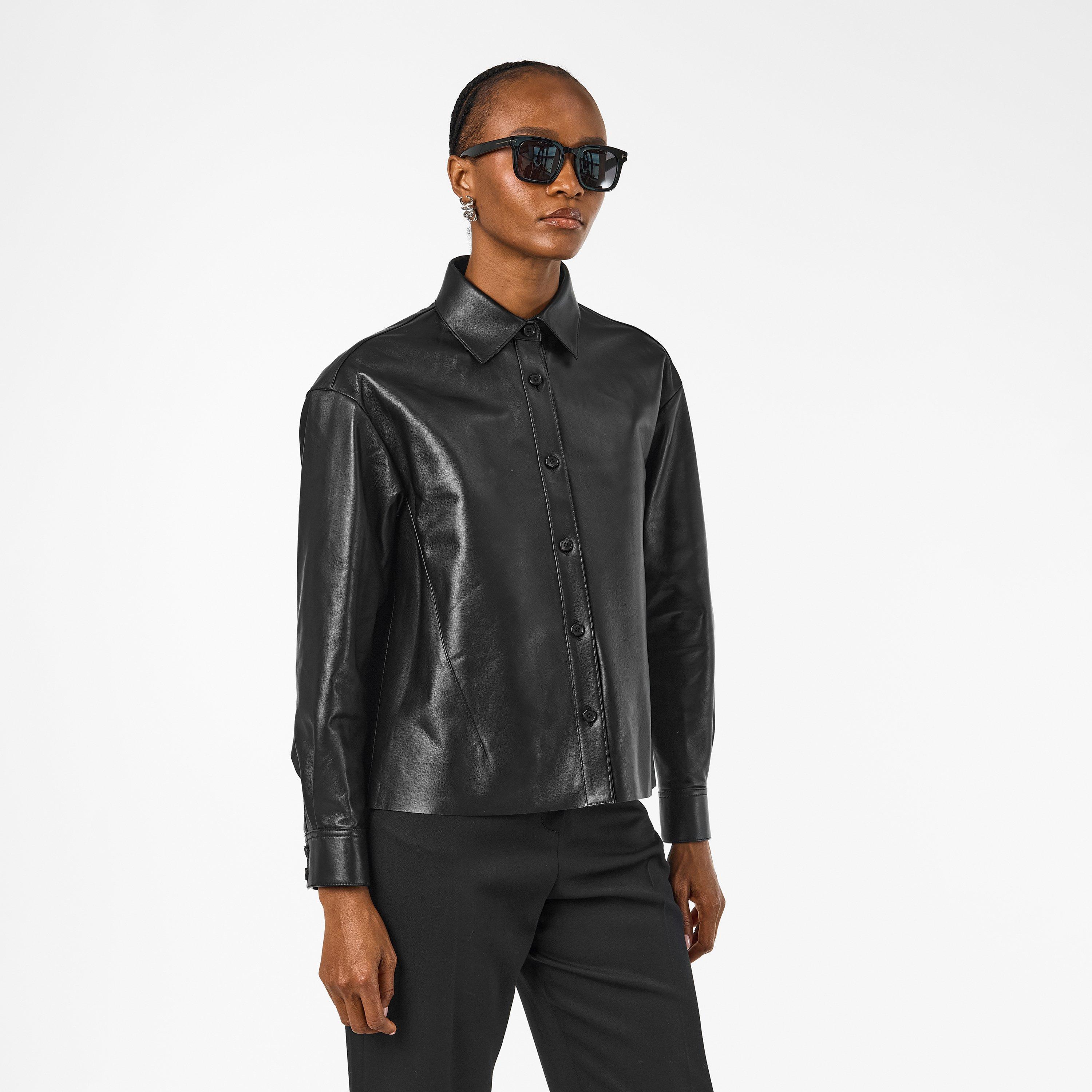 Black - Alexander McQueen - Women's Alex Soft Long-Sleeve Plain Shirt - 3