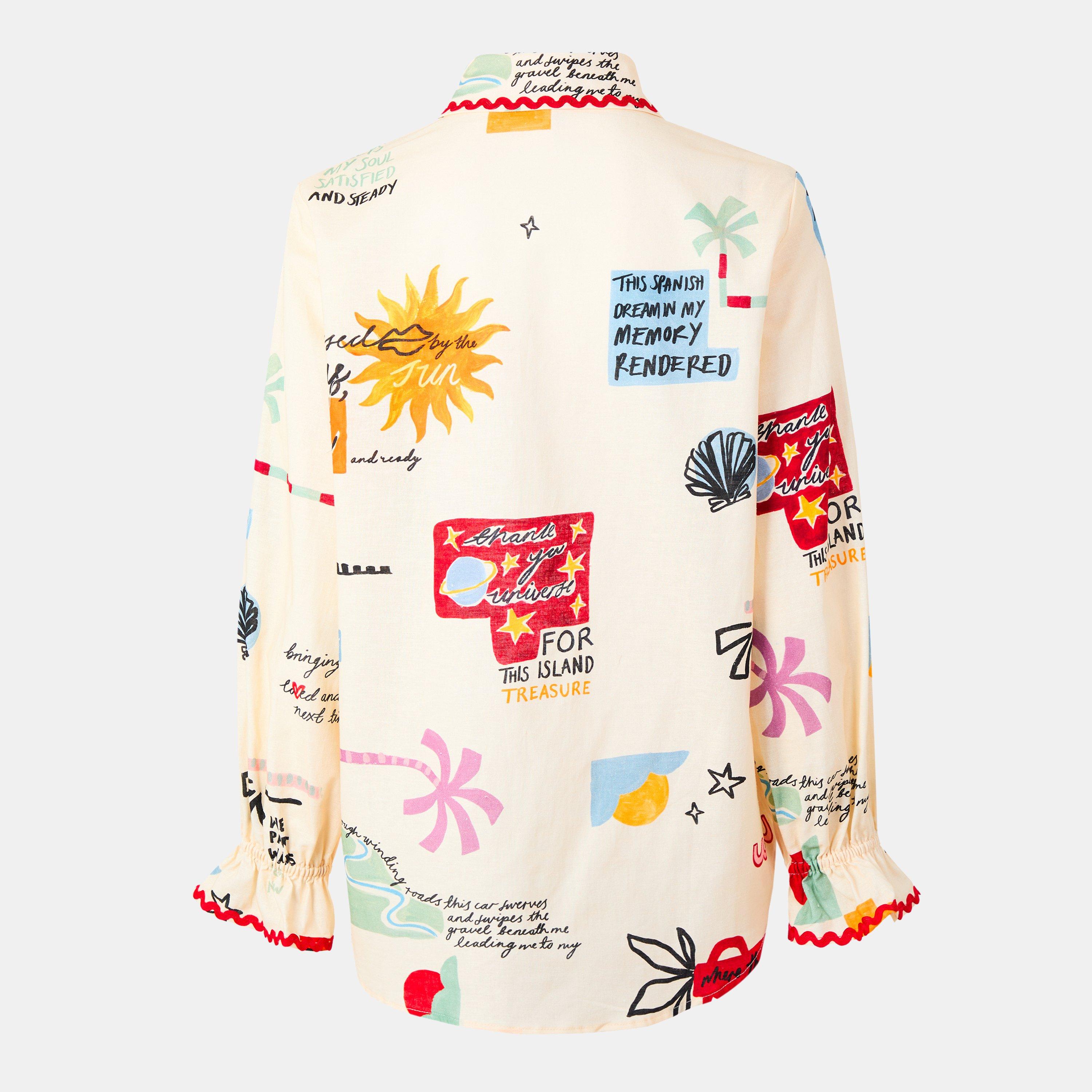 Cream - Never Fully Dressed - Women's Poema Geanie Long-Sleeve Patterned Shirt - 2