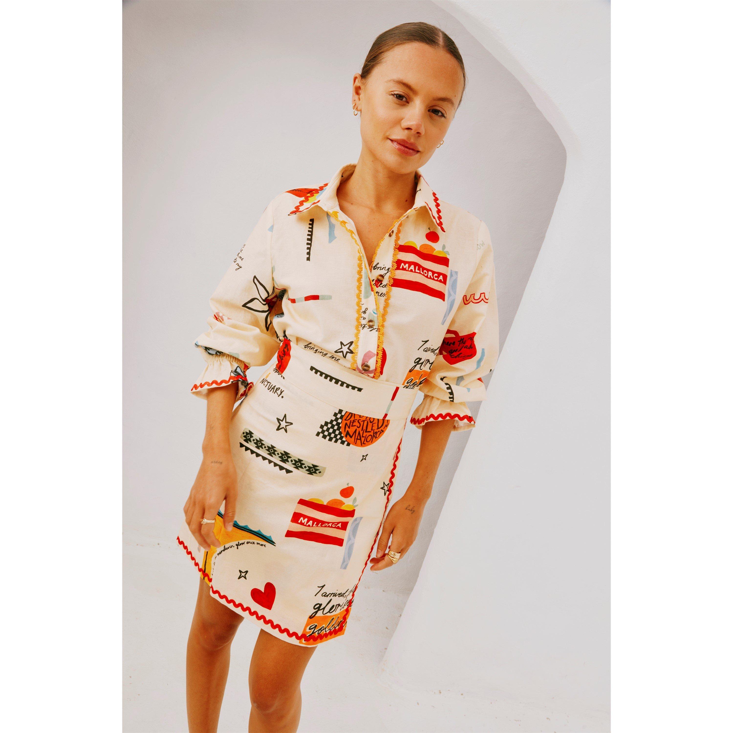 Cream - Never Fully Dressed - Women's Poema Geanie Long-Sleeve Patterned Shirt - 5