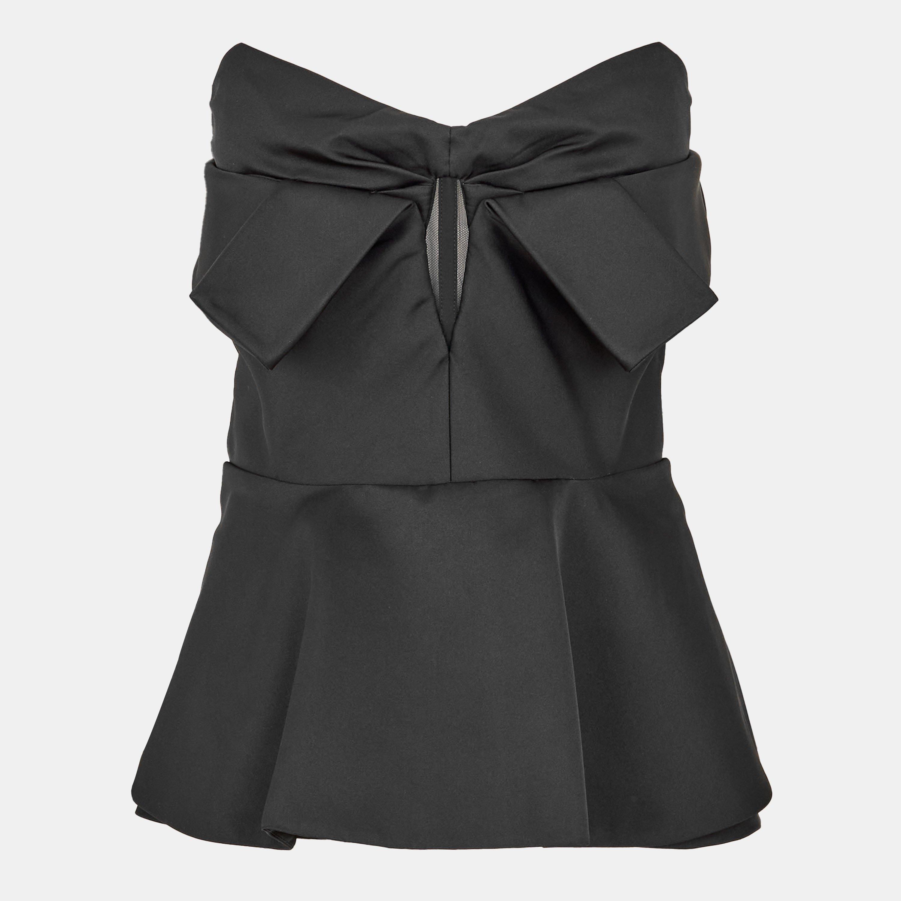 Alexander Mcqueen Women's Alex Structured Corset Top - Black - 14 (L)