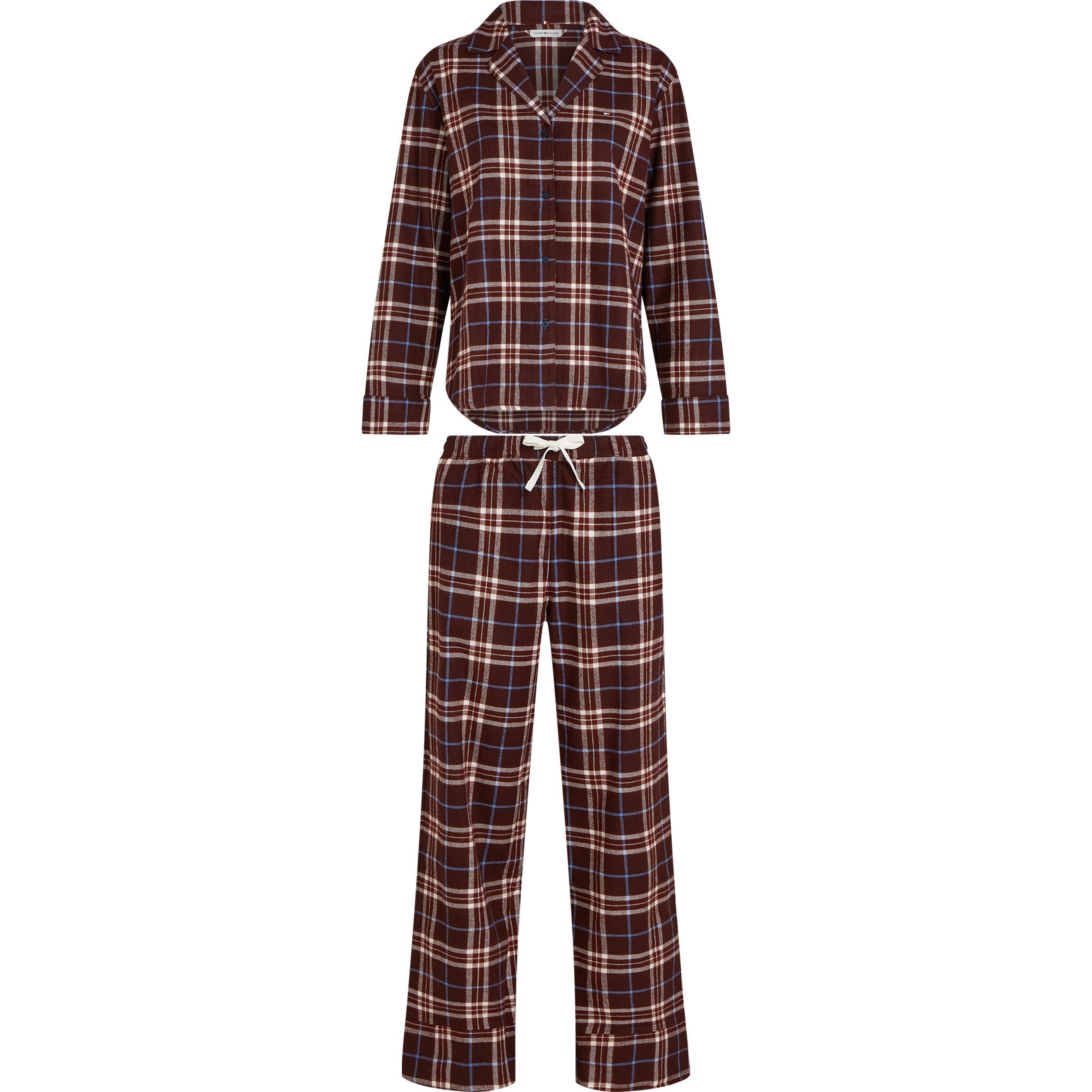 Tommy Hilfiger Women's Long Sleeve Pyjama Set - Burgundy - 16 (XL)