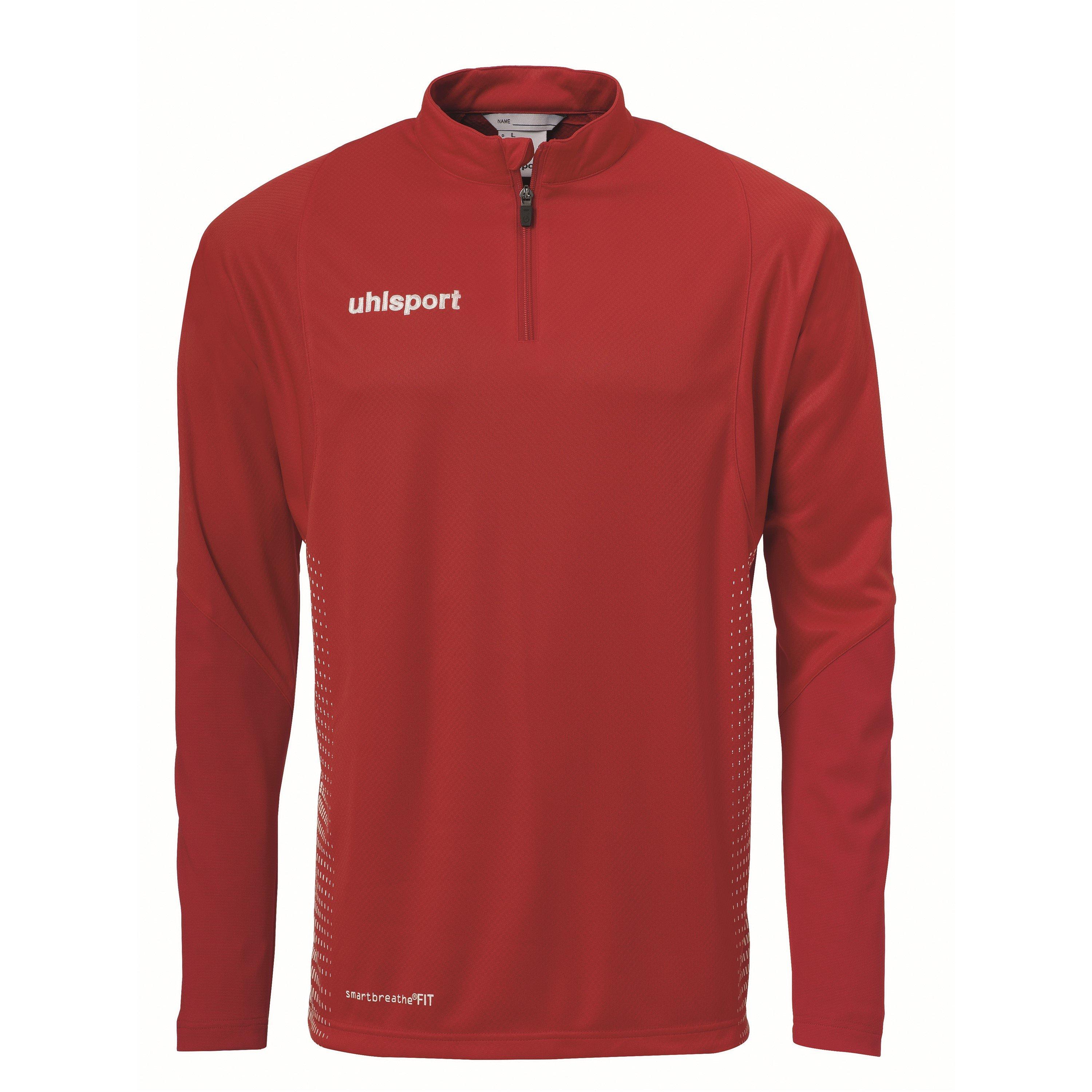Uhlsport Men's Score 1/4 Zip Top - Red/White - Small