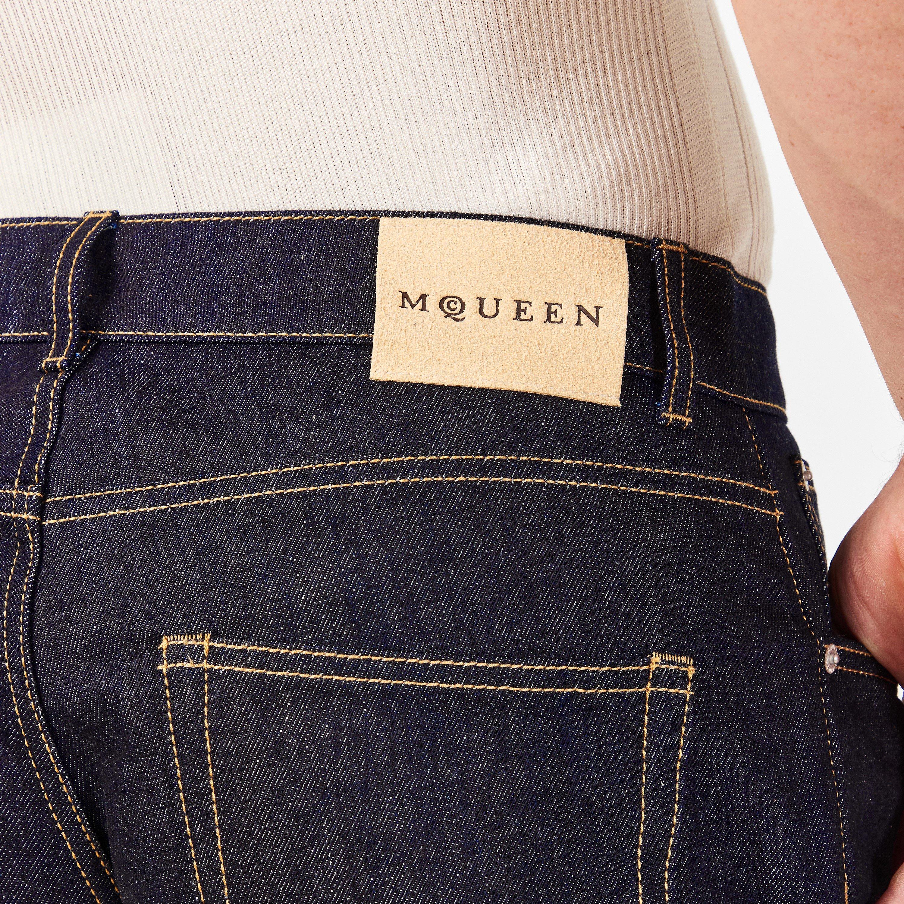 Indigo - Alexander McQueen - Wide Leg Denim Jeans - 5