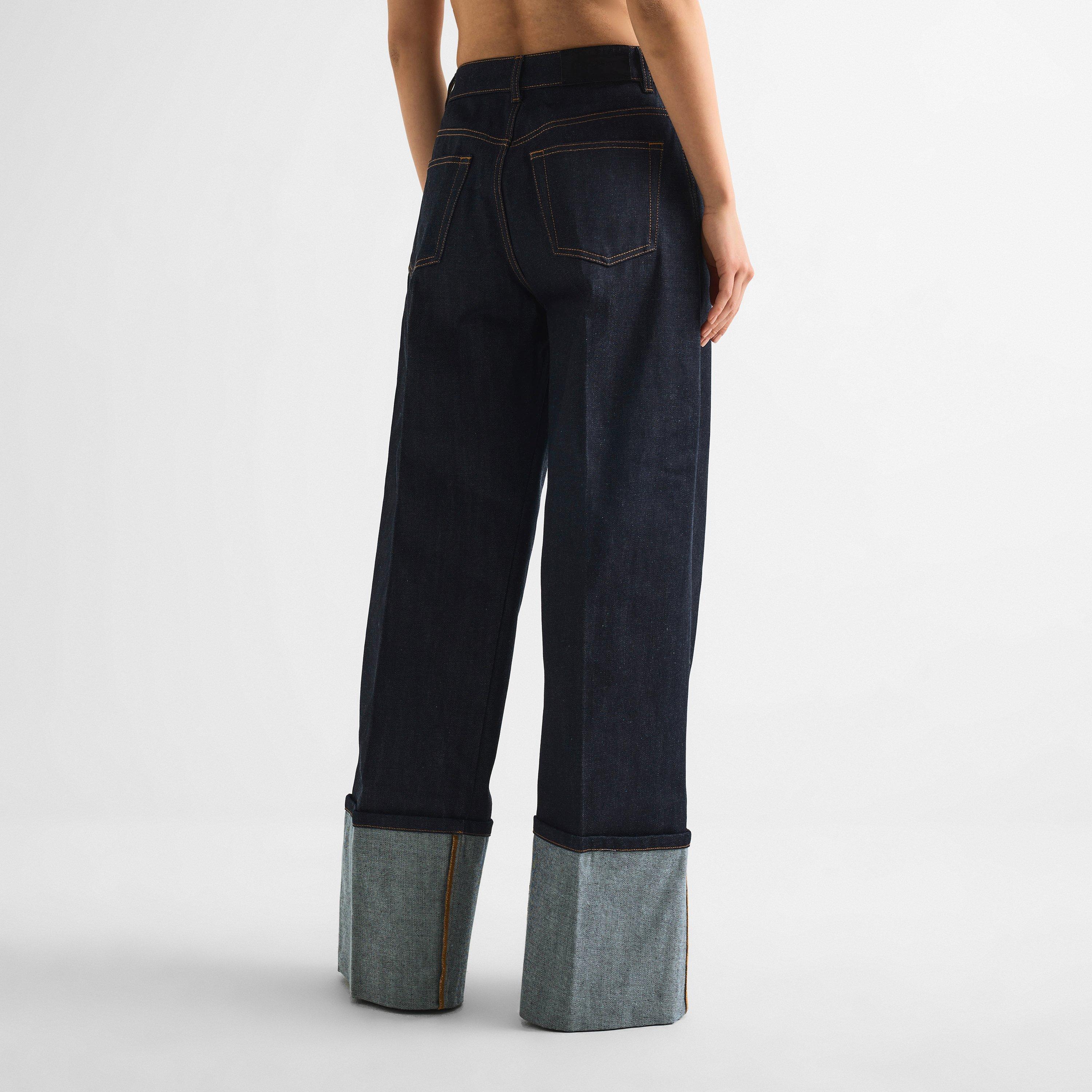 Dark Blue - GIVENCHY - Women's Wide Leg Jeans - 4