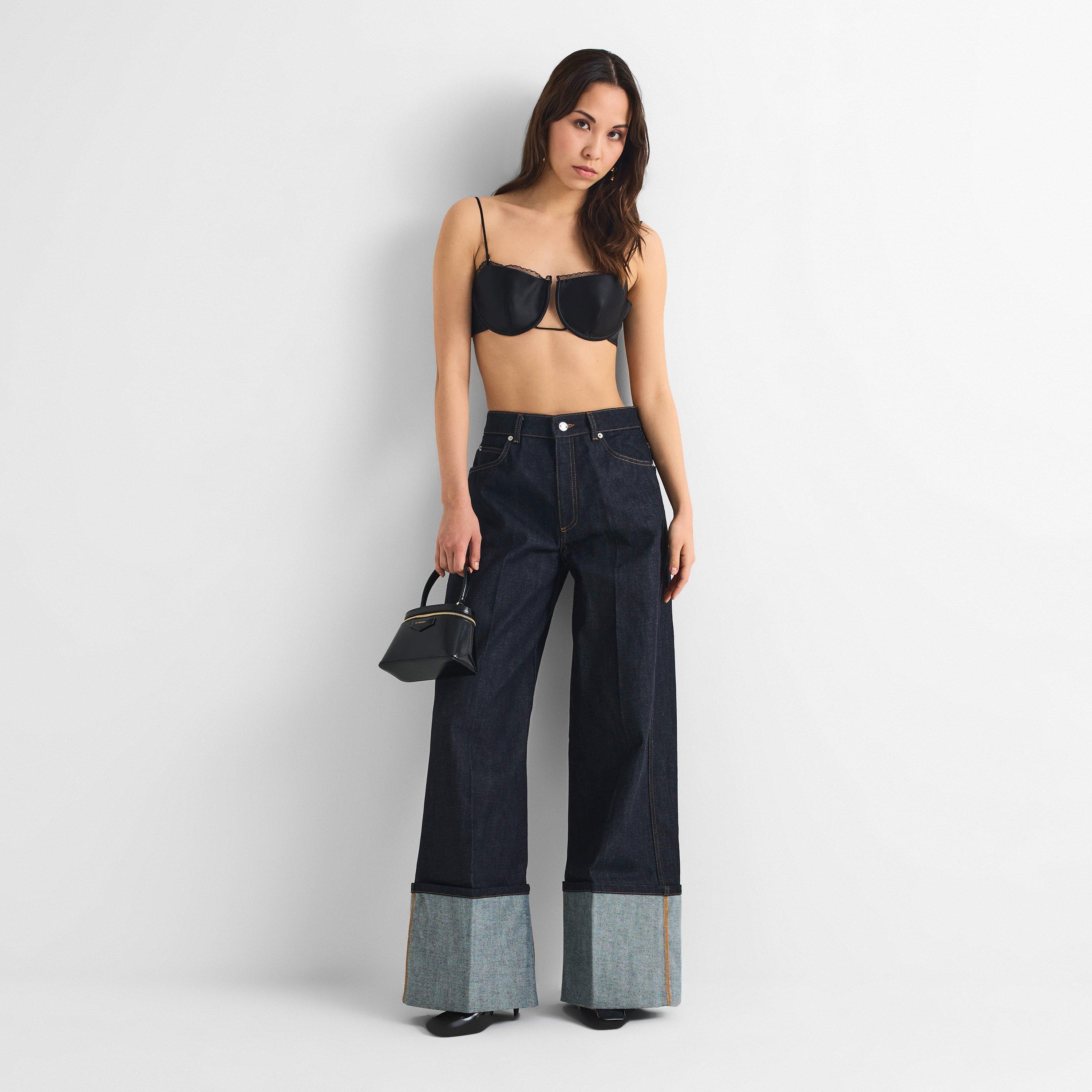 Dark Blue - GIVENCHY - Women's Wide Leg Jeans - 6