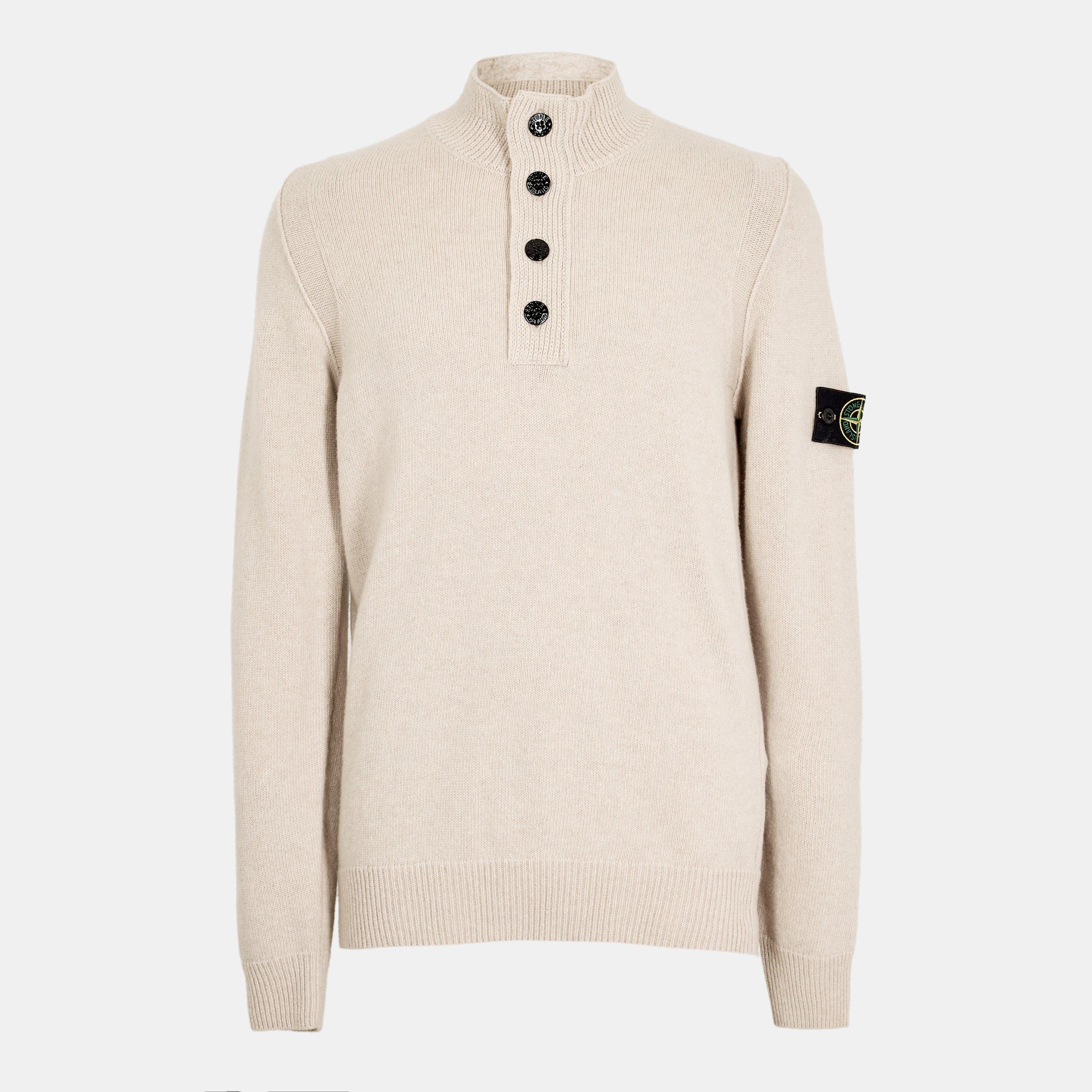Stone Island Half-Button Jumper - Deserto V009A - S
