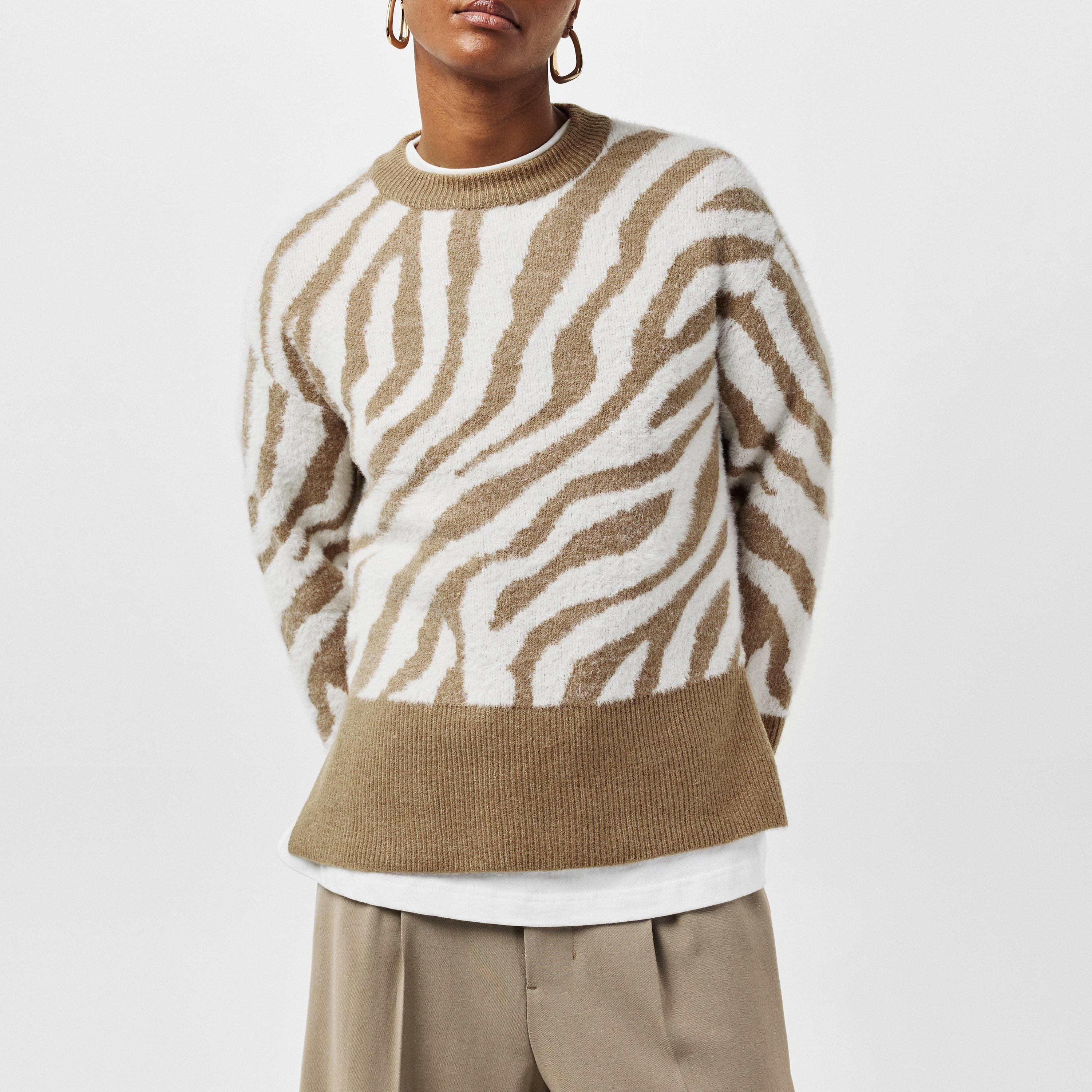TAN ZEBRA - Finery - Tulle Print Knit Jumper - 3