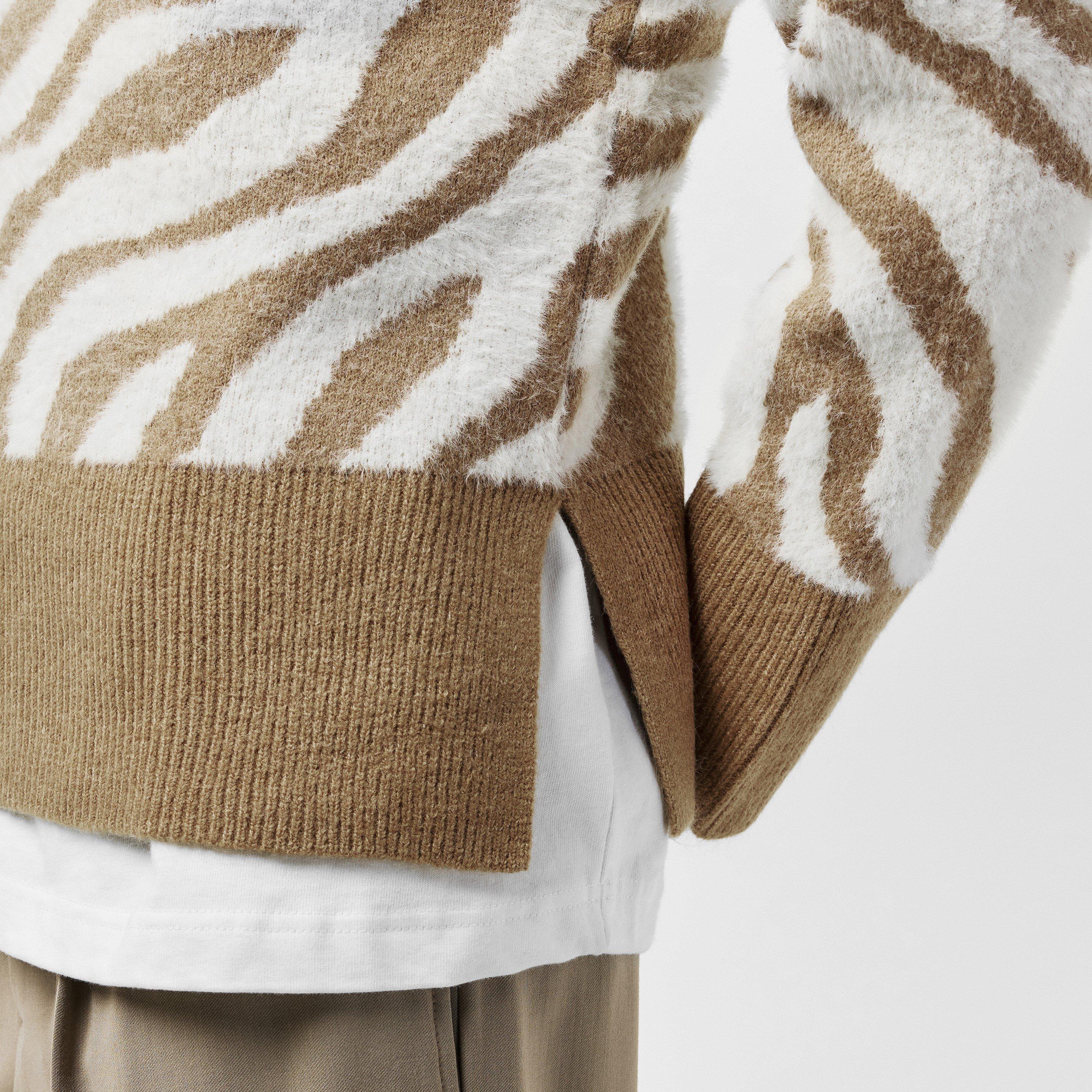 TAN ZEBRA - Finery - Tulle Print Knit Jumper - 5