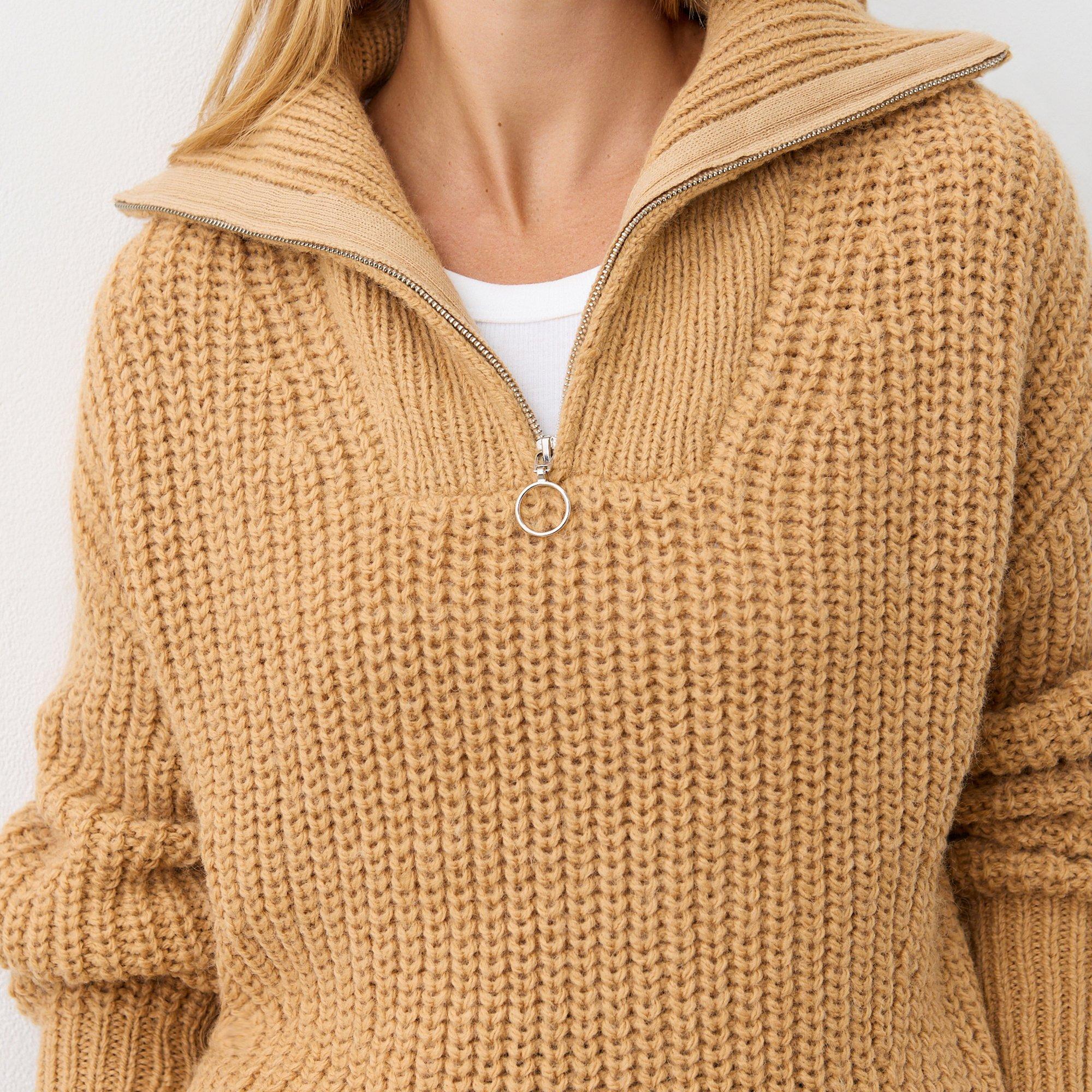CAMEL - Finery - Wilma Half Zip Jumper - 3