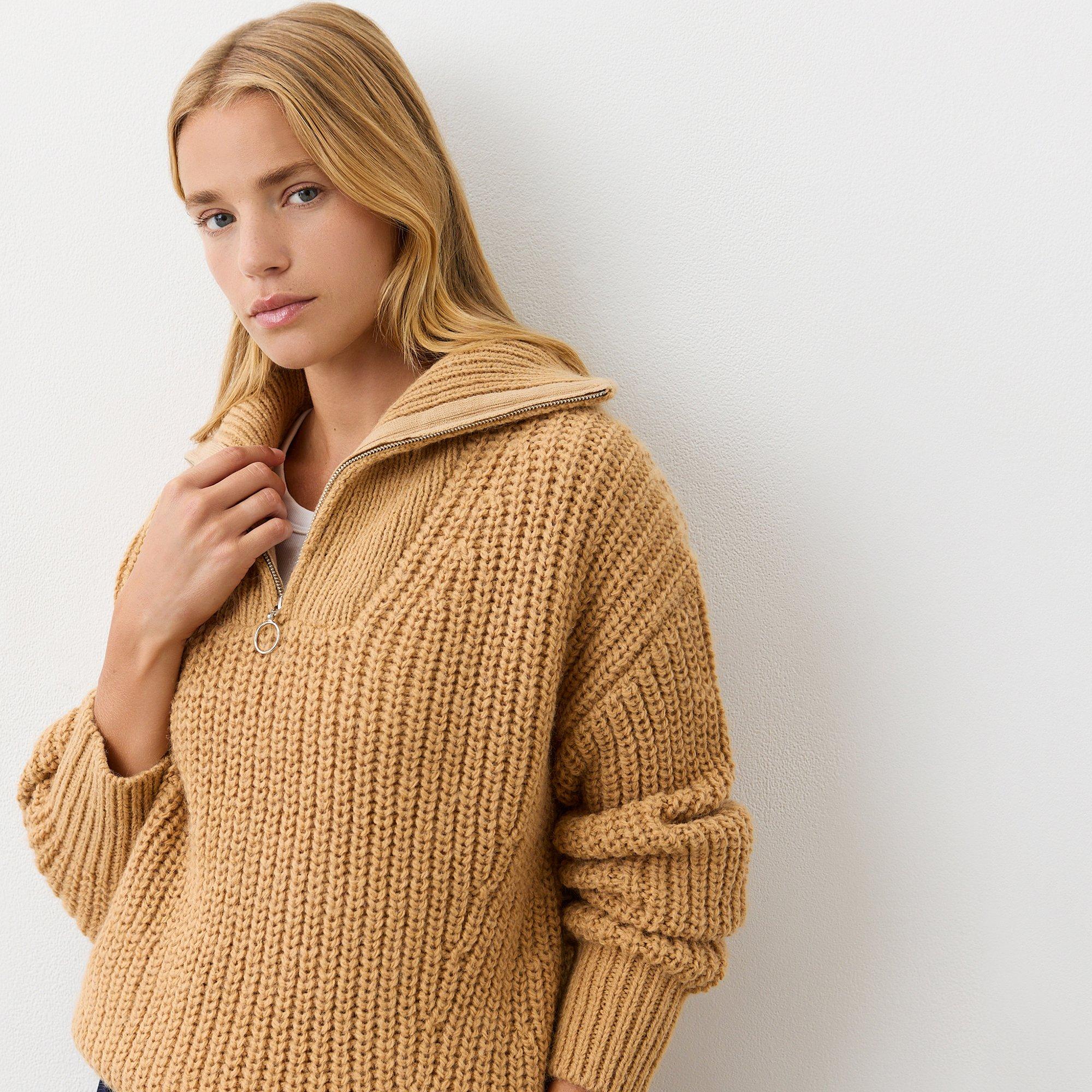 CAMEL - Finery - Wilma Half Zip Jumper - 4