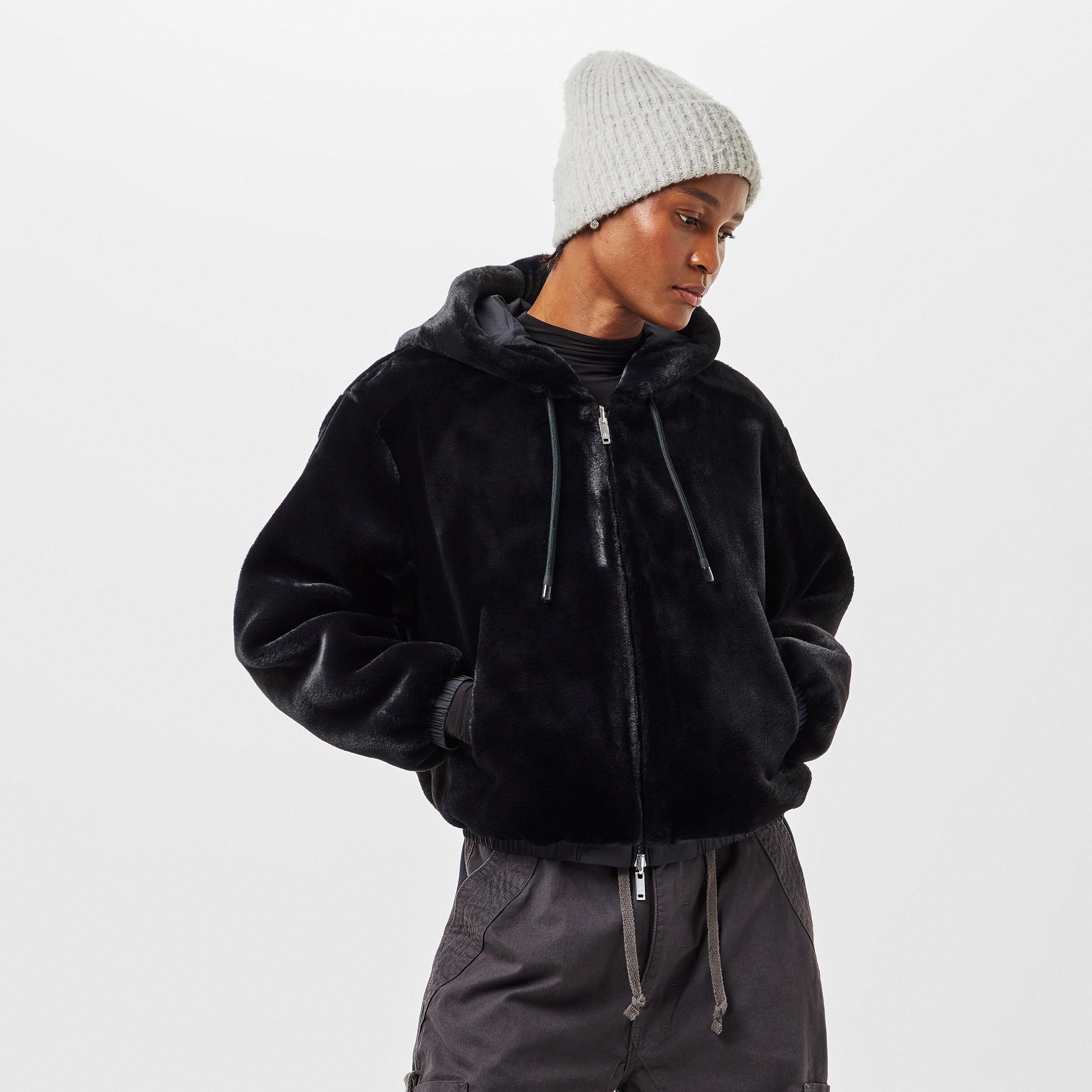 Black - Moose Knuckles - Women's Eaaton Bunny Thermal Insulation Bomber Jacket - 3