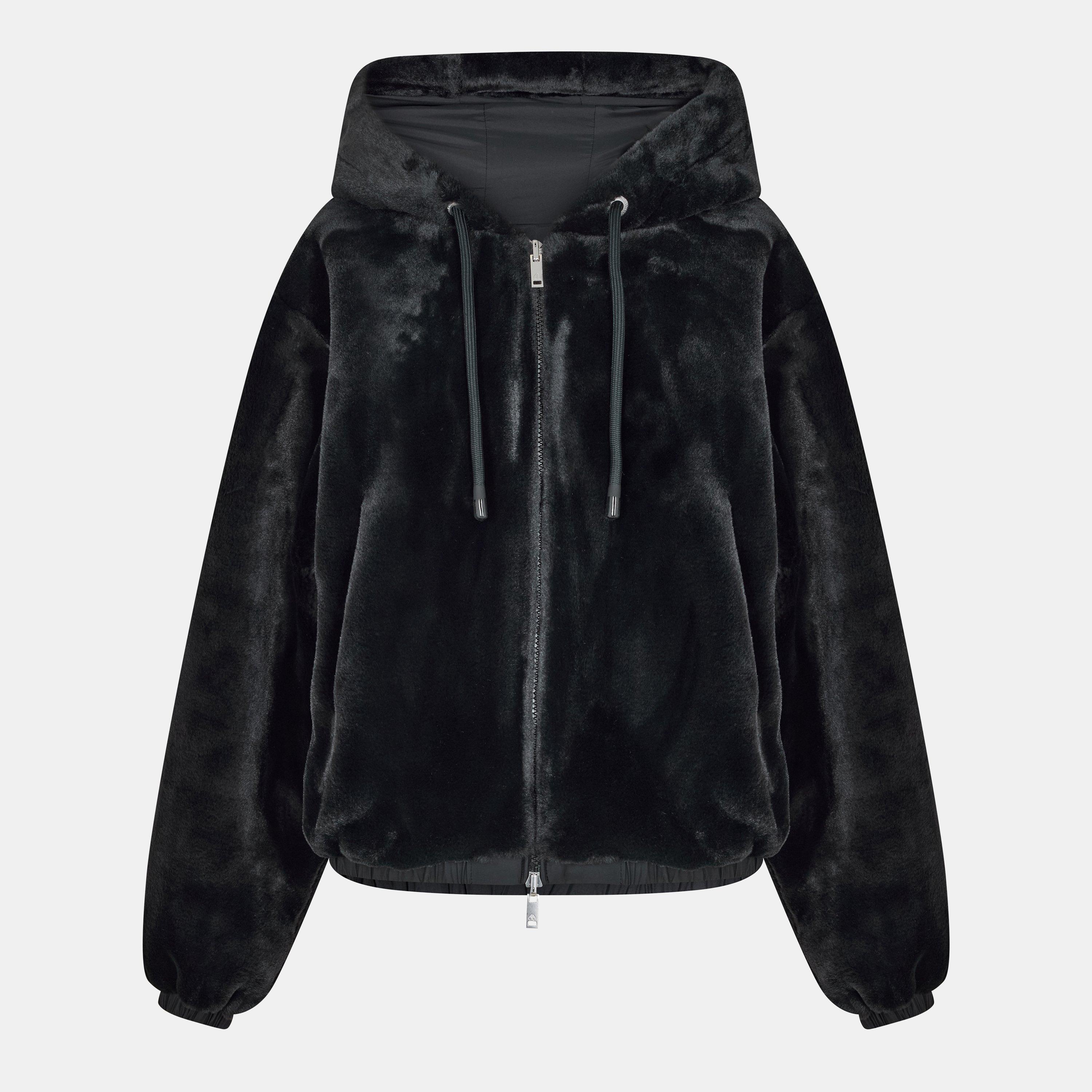 Black - Moose Knuckles - Women's Eaaton Bunny Thermal Insulation Bomber Jacket - 7