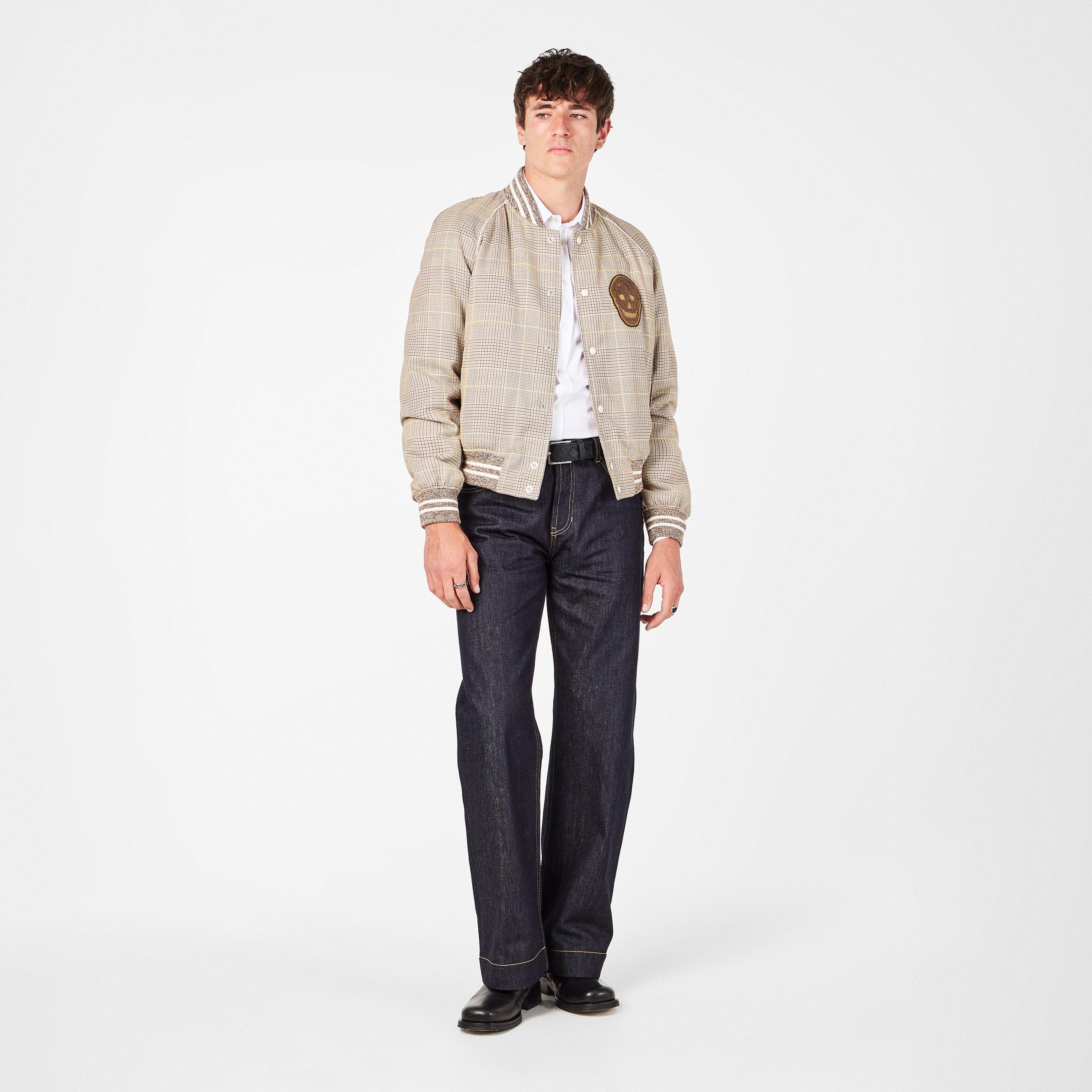 Ivory/Brwn - Alexander McQueen - Men's  Bomber Jacket - 6