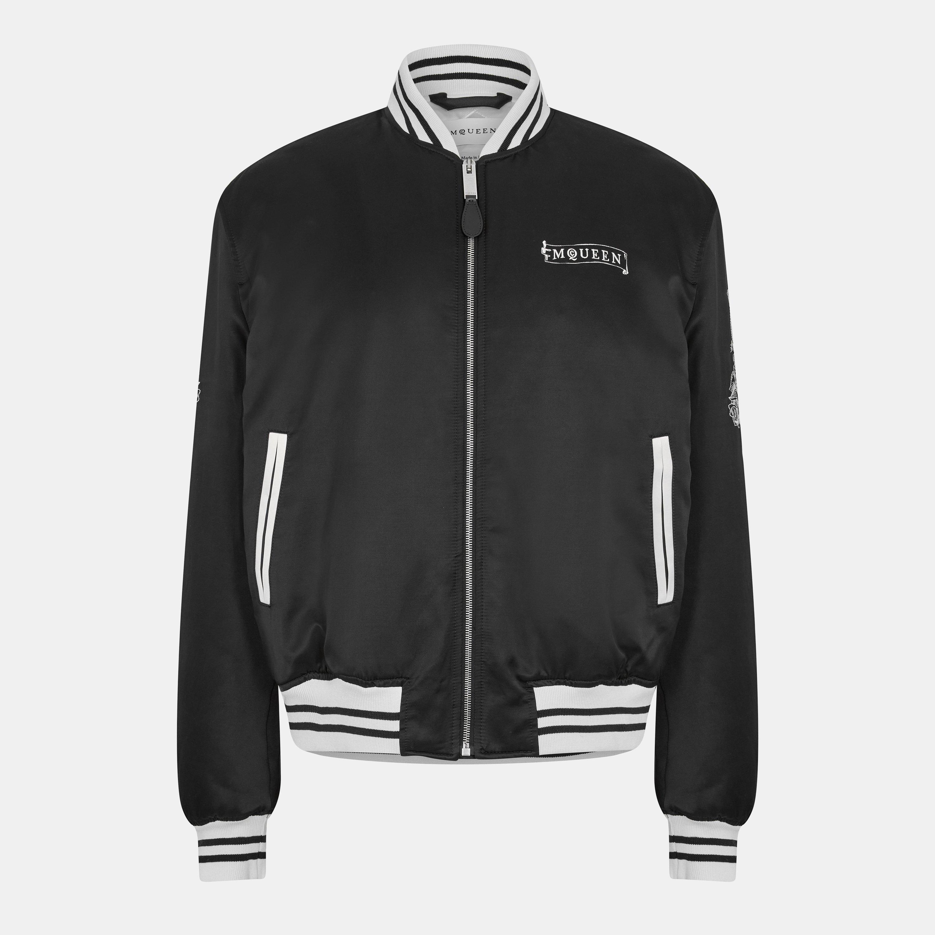 Alexander McQueen Men's Tailored Bomber Jacket - Black - M