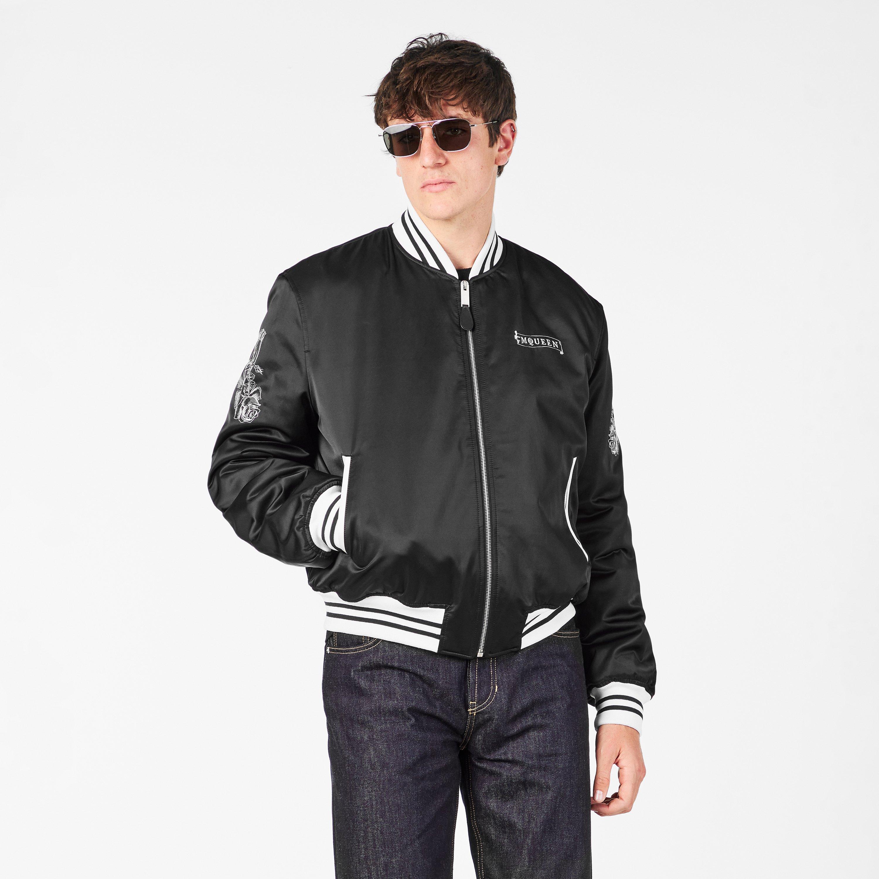 Black - Alexander McQueen - Men's Tailored Bomber Jacket - 3
