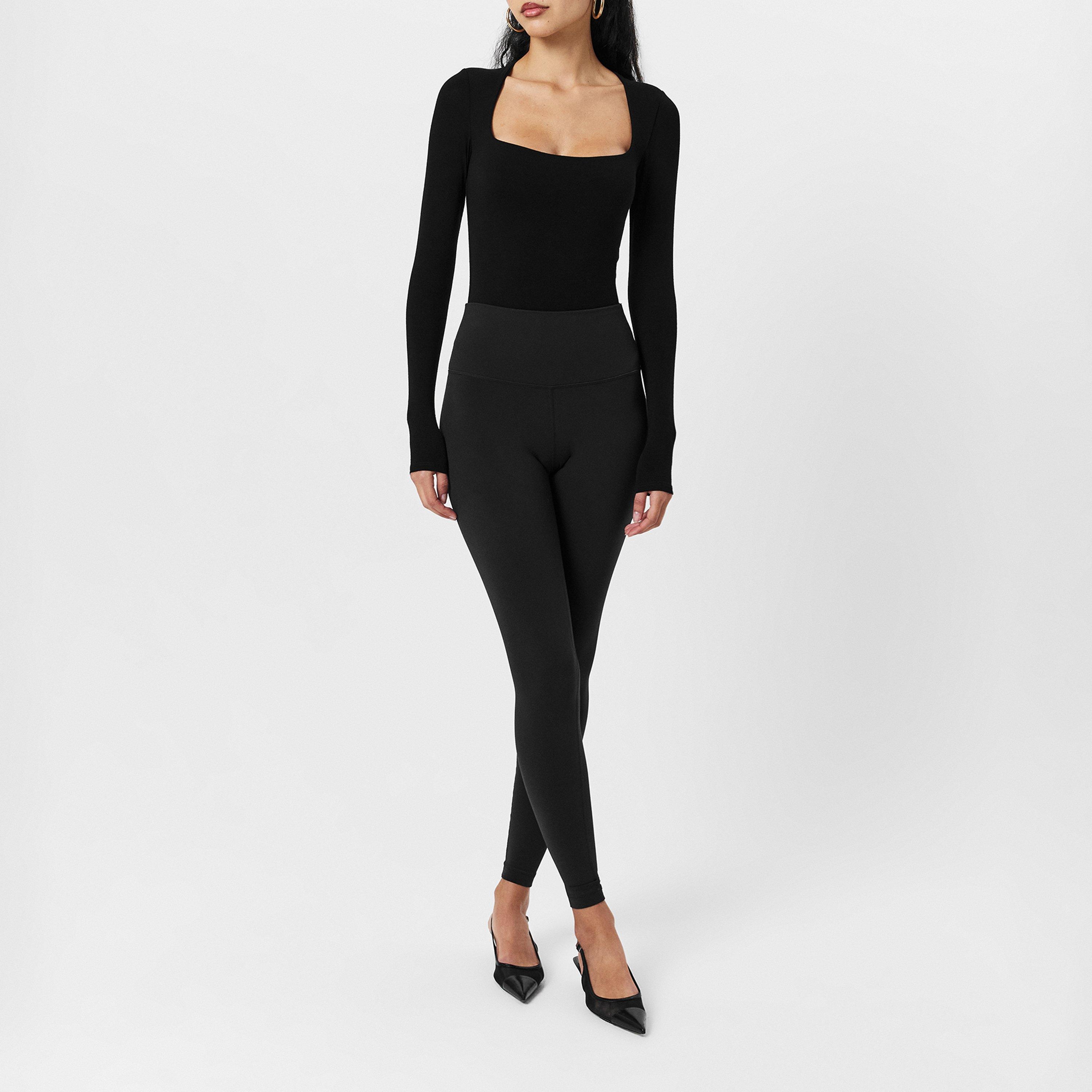 Black - Naked Wardrobe - Square Neck Sculpt Bodysuit - 6