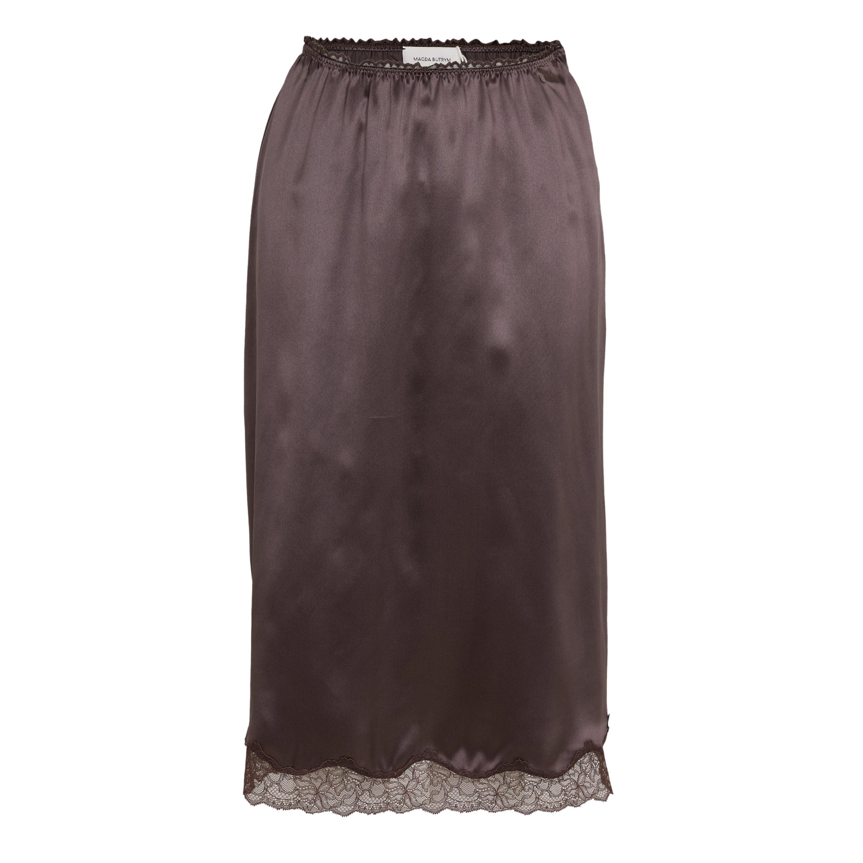 Brown - Magda Butrym - Women's Slip Skirt - 1