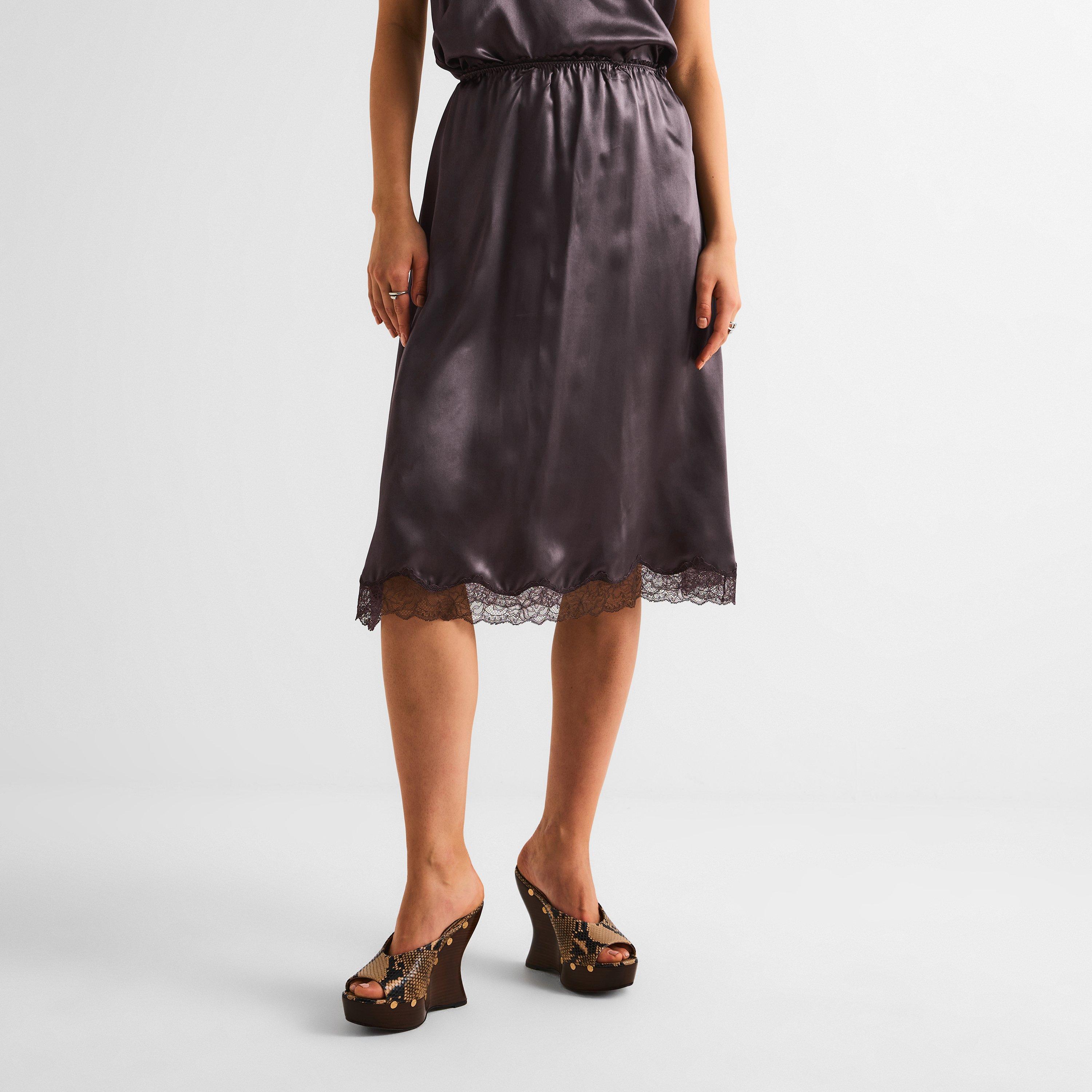 Brown - Magda Butrym - Women's Slip Skirt - 3