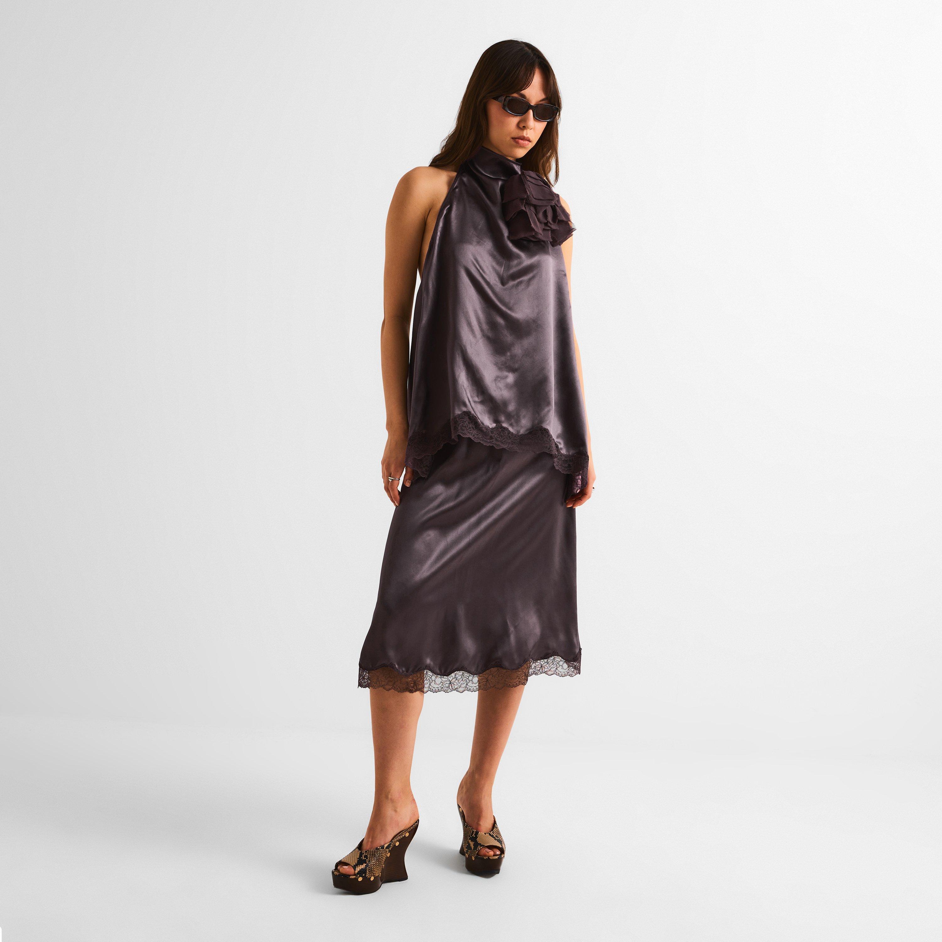 Brown - Magda Butrym - Women's Slip Skirt - 6