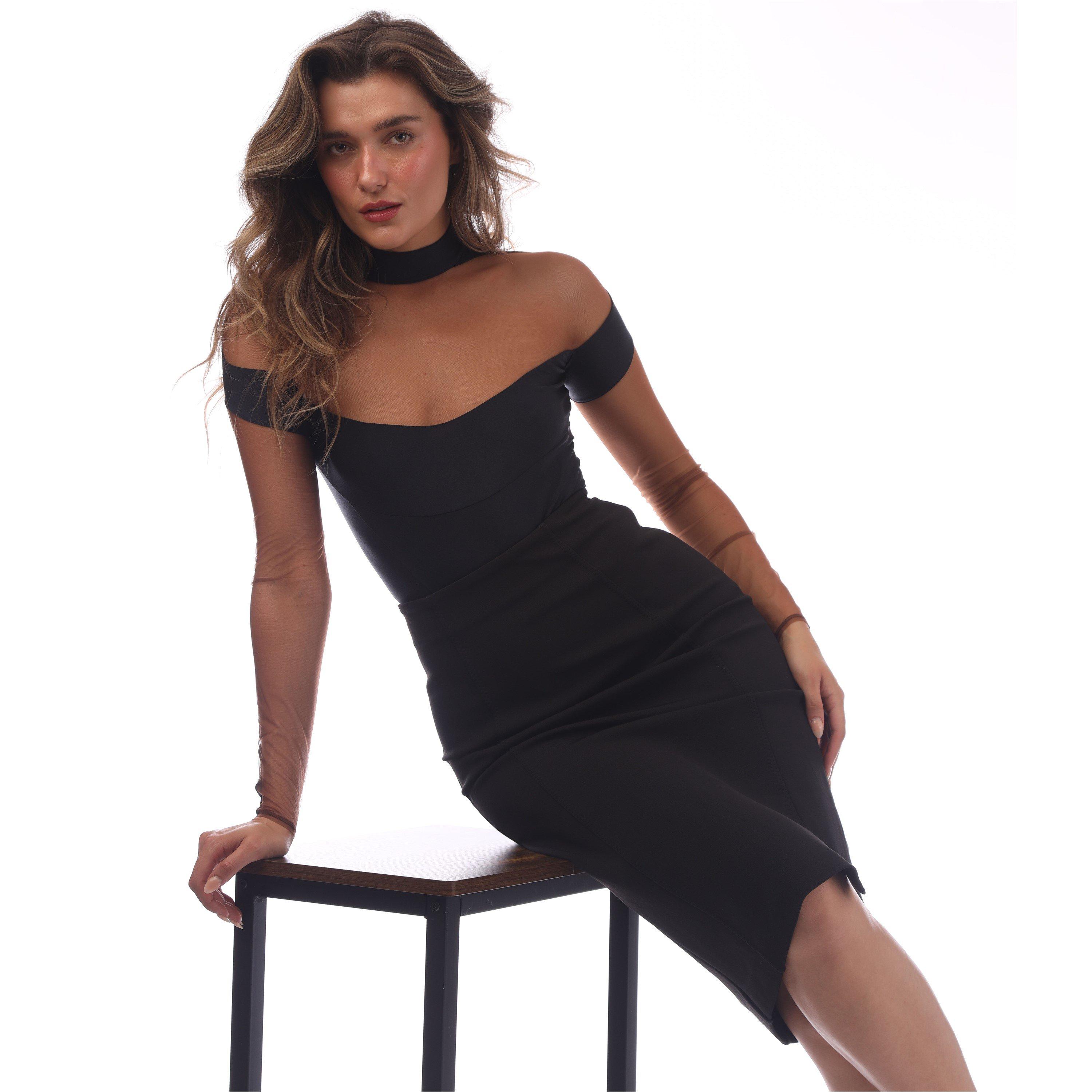 Black - Mugler - Women's Illusion Bodysuit - 3