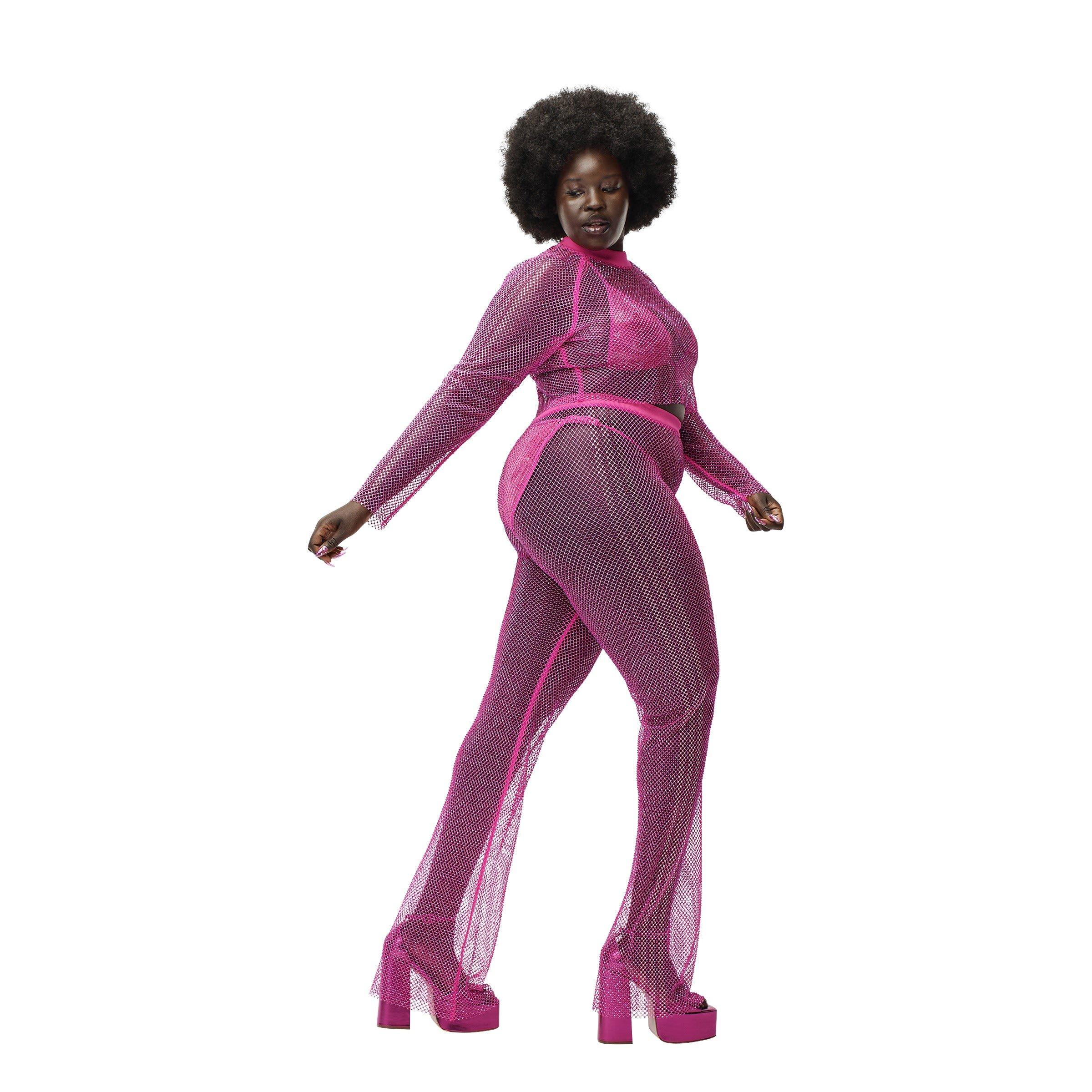 Lyserød - adidas - x Ivy Park Crystal Mesh Cover-Up Trousers Womens - 5