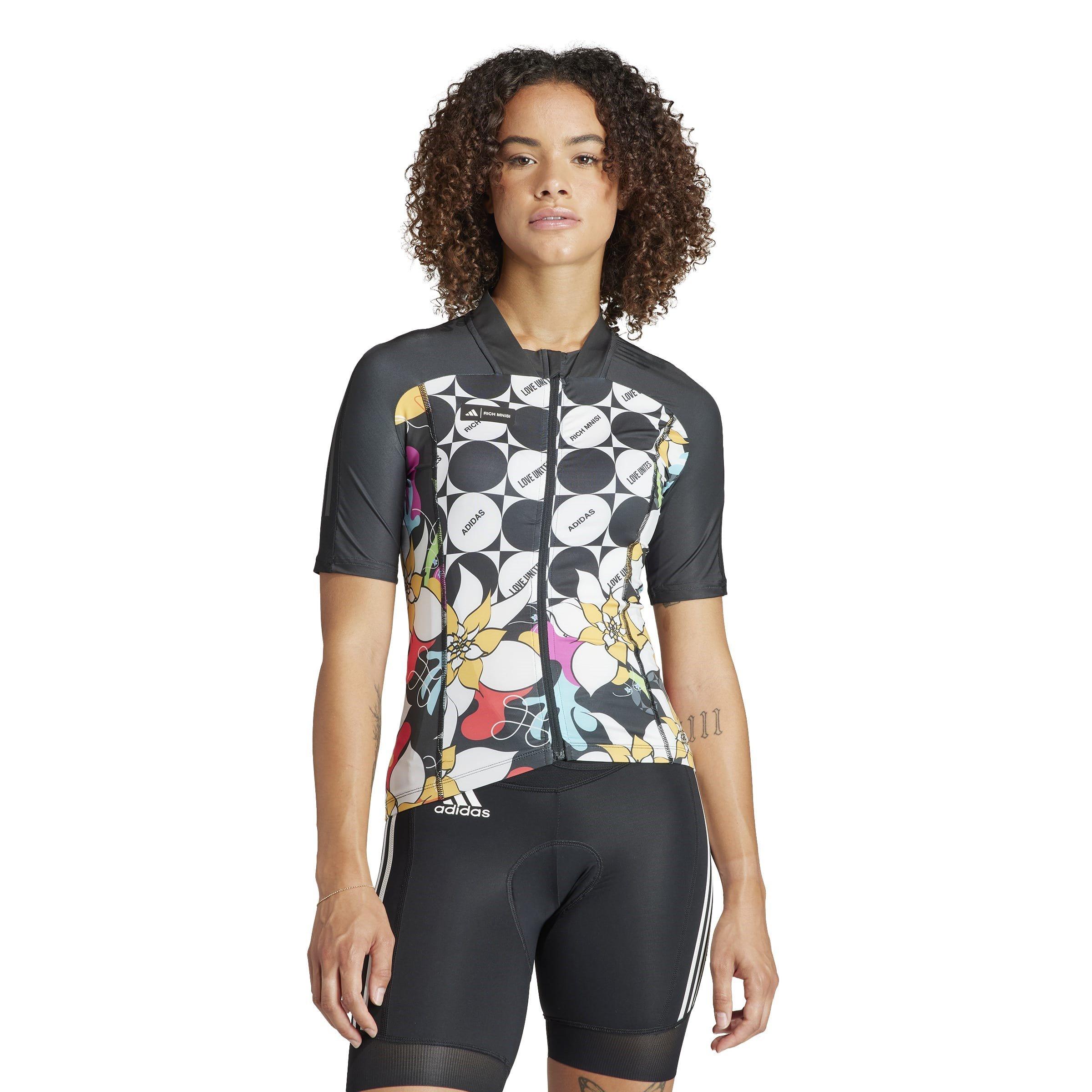 Zwart - adidas - Rich Mnisi x The Cycling Short Sleeve Shirt Womens - 2