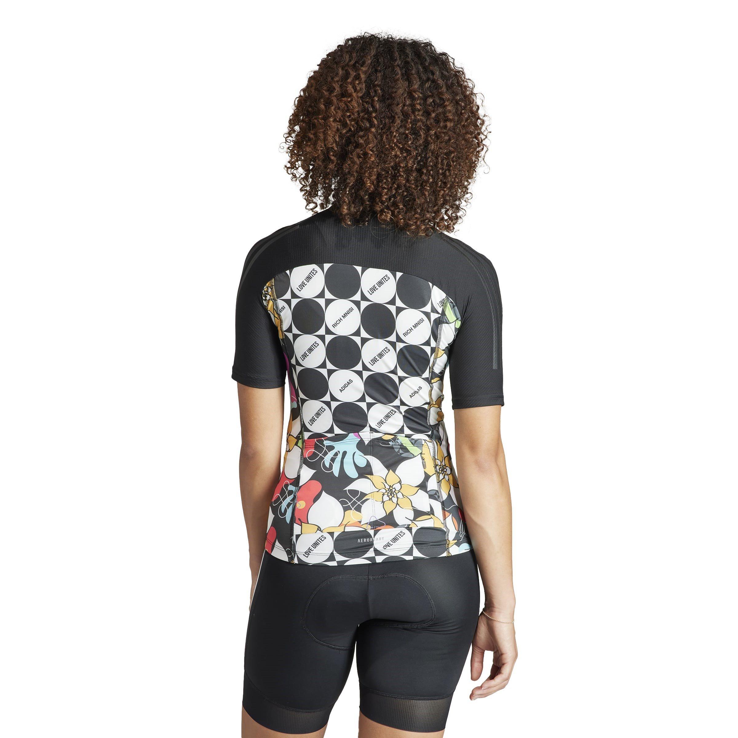 Zwart - adidas - Rich Mnisi x The Cycling Short Sleeve Shirt Womens - 3