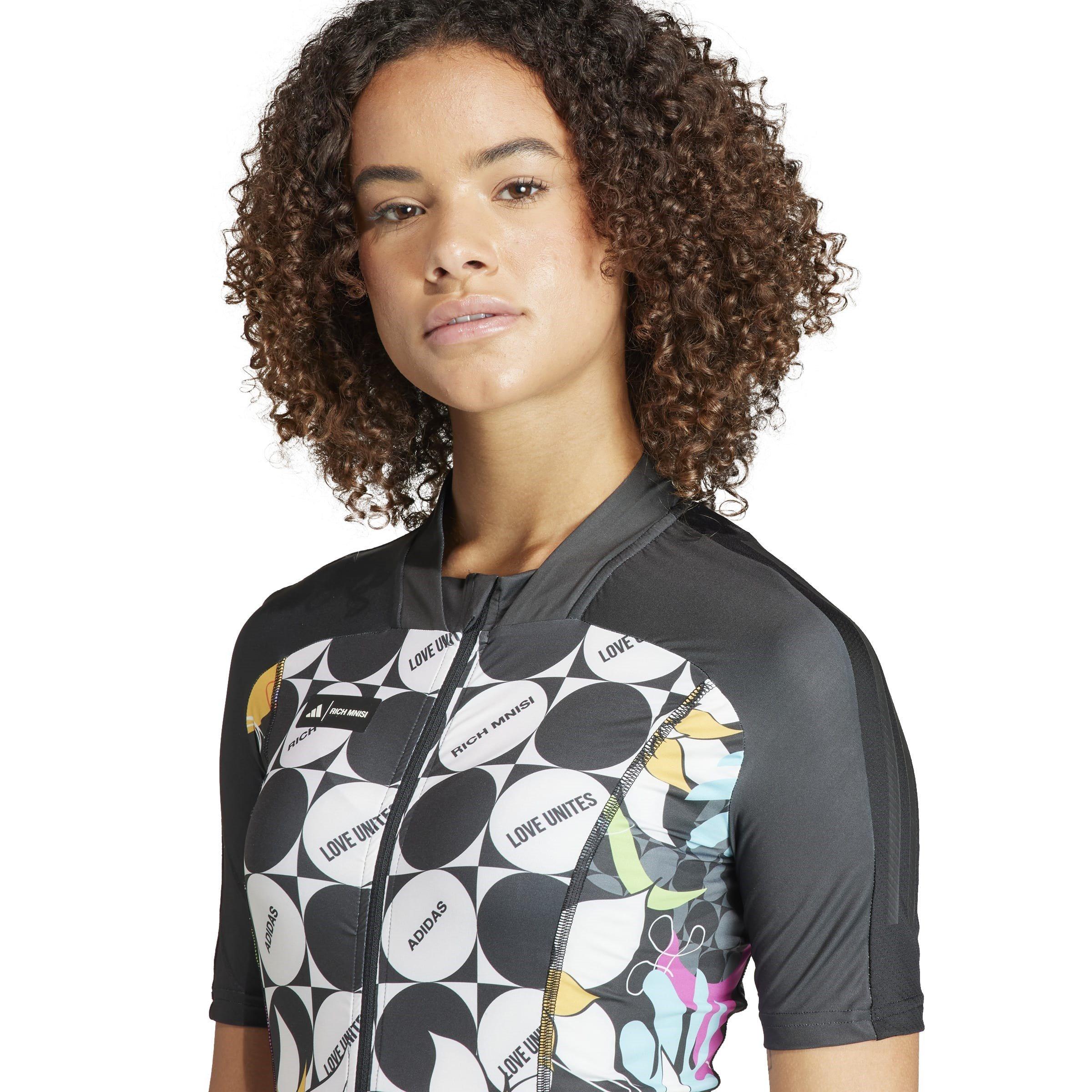 Zwart - adidas - Rich Mnisi x The Cycling Short Sleeve Shirt Womens - 7