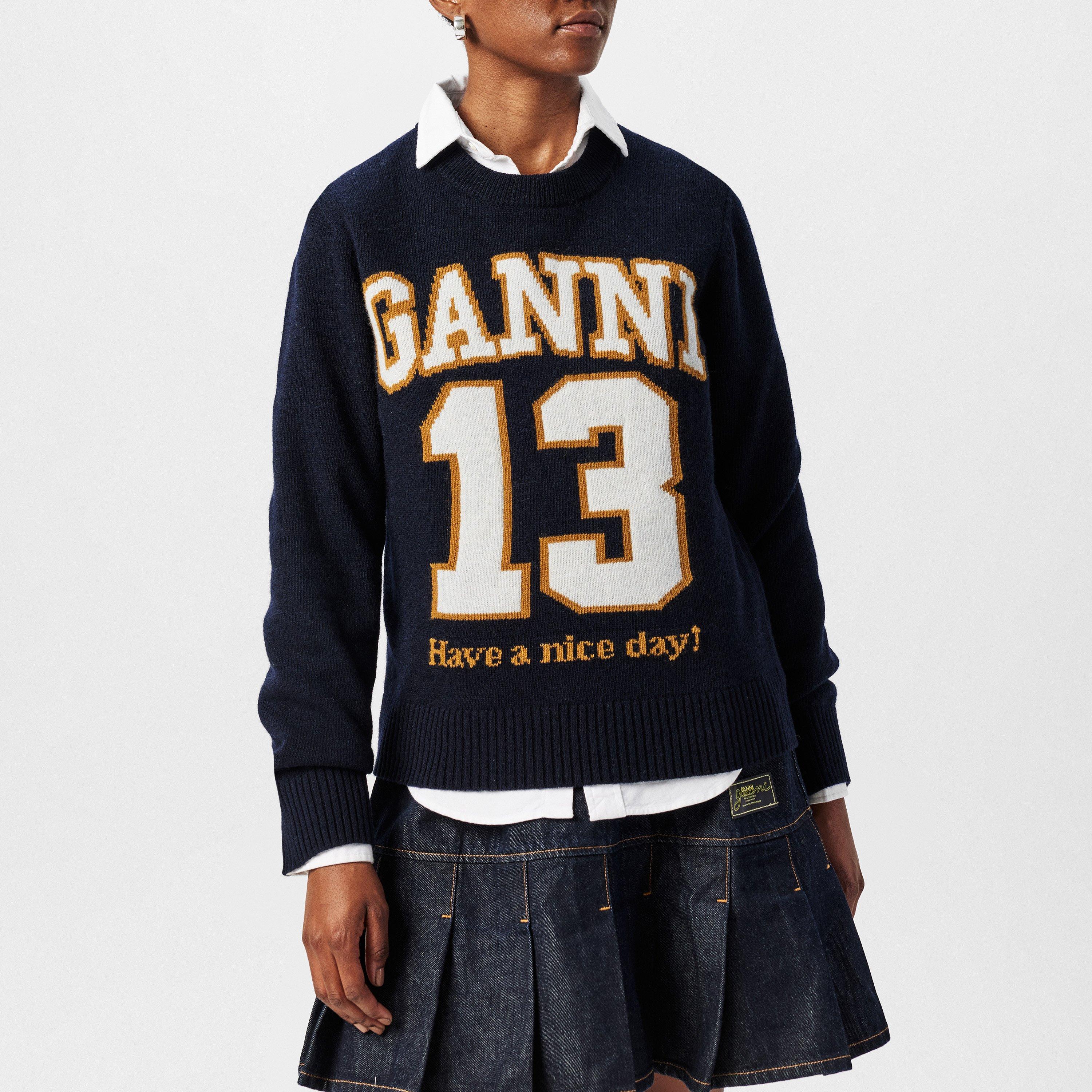 Sky Captain - Ganni - Baseball Crew Jumper - 3