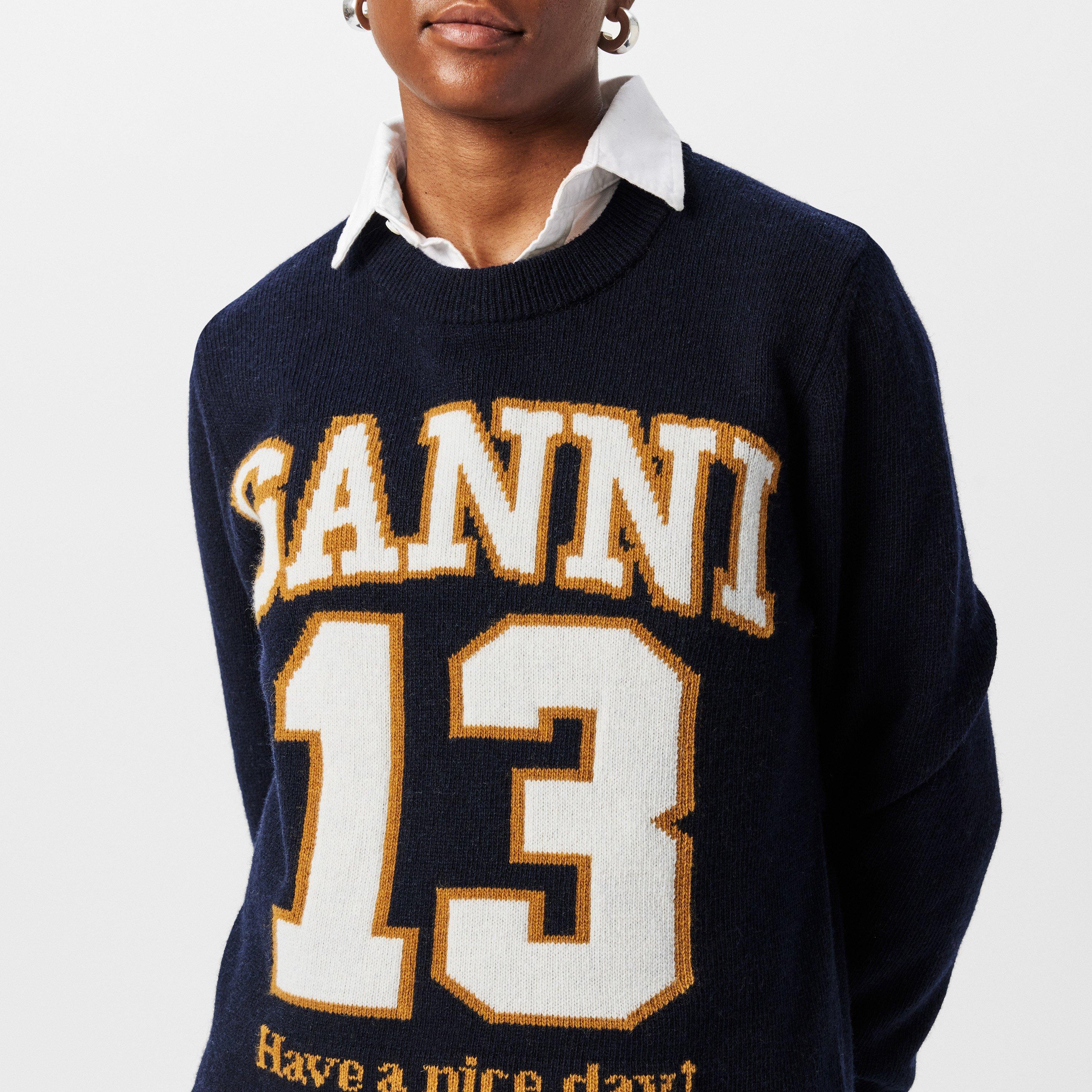 Sky Captain - Ganni - Baseball Crew Jumper - 5