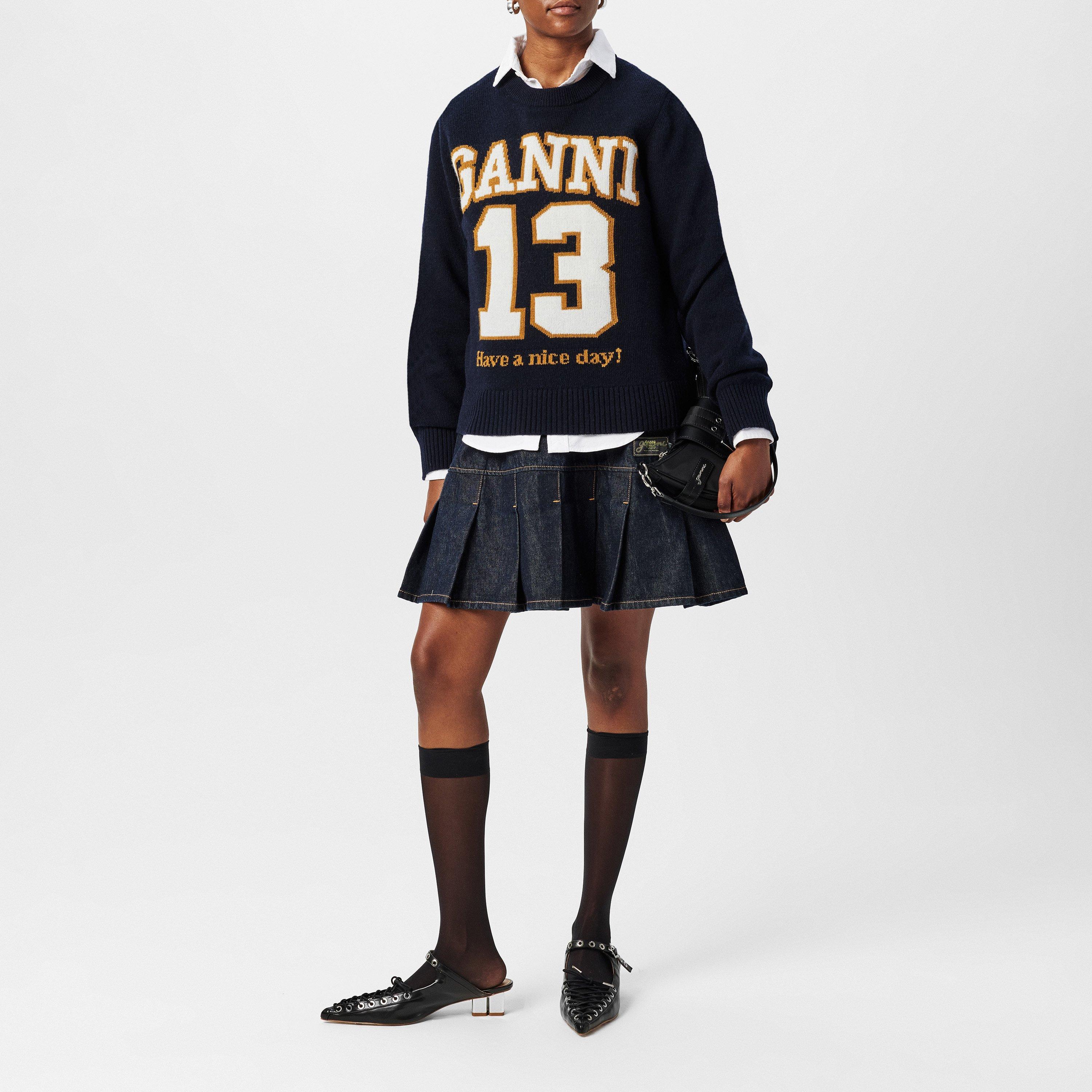 Sky Captain - Ganni - Baseball Crew Jumper - 6