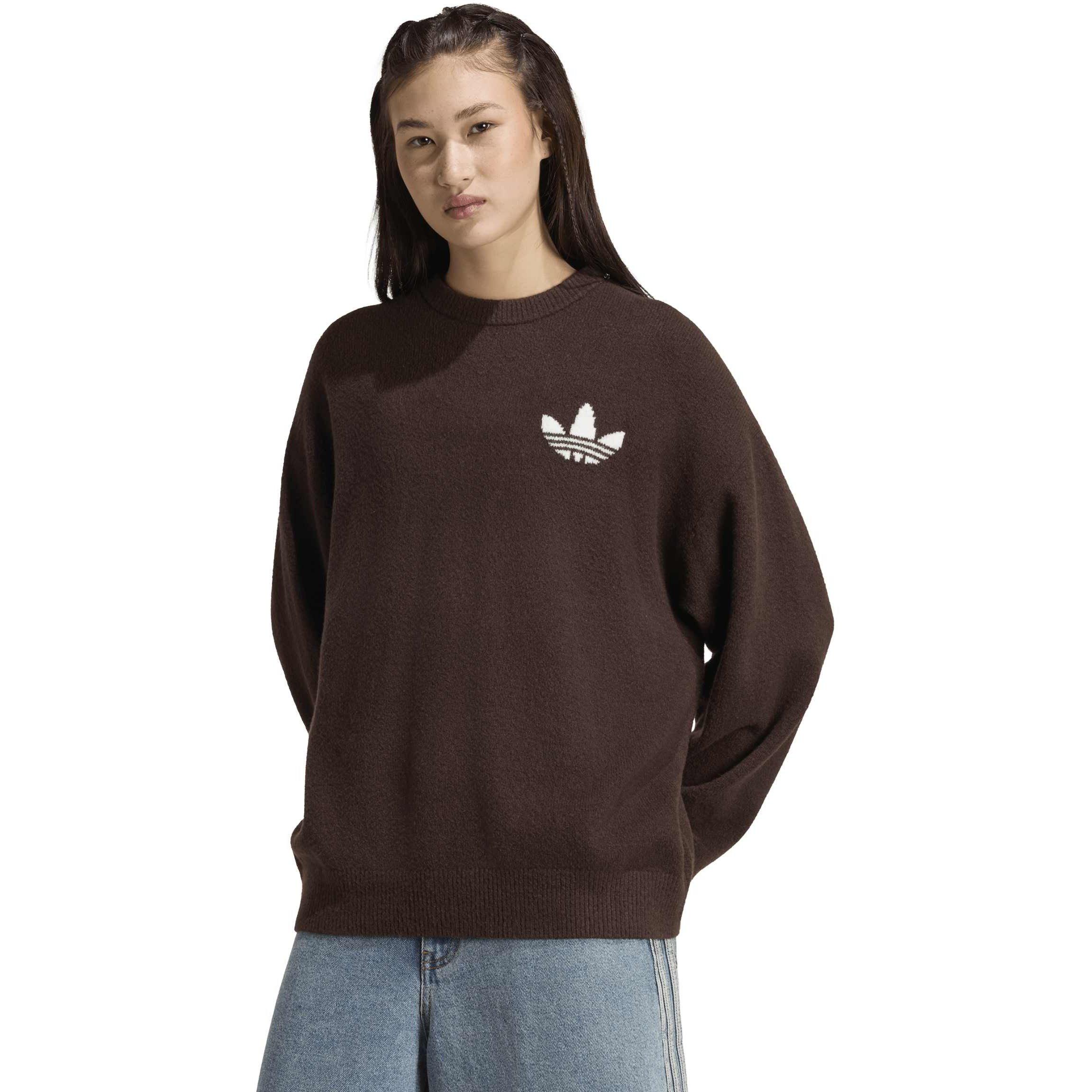Aurora Coffee - adidas Originals - Women's OG Fine Knit Oversized-Fit Jumper - 2