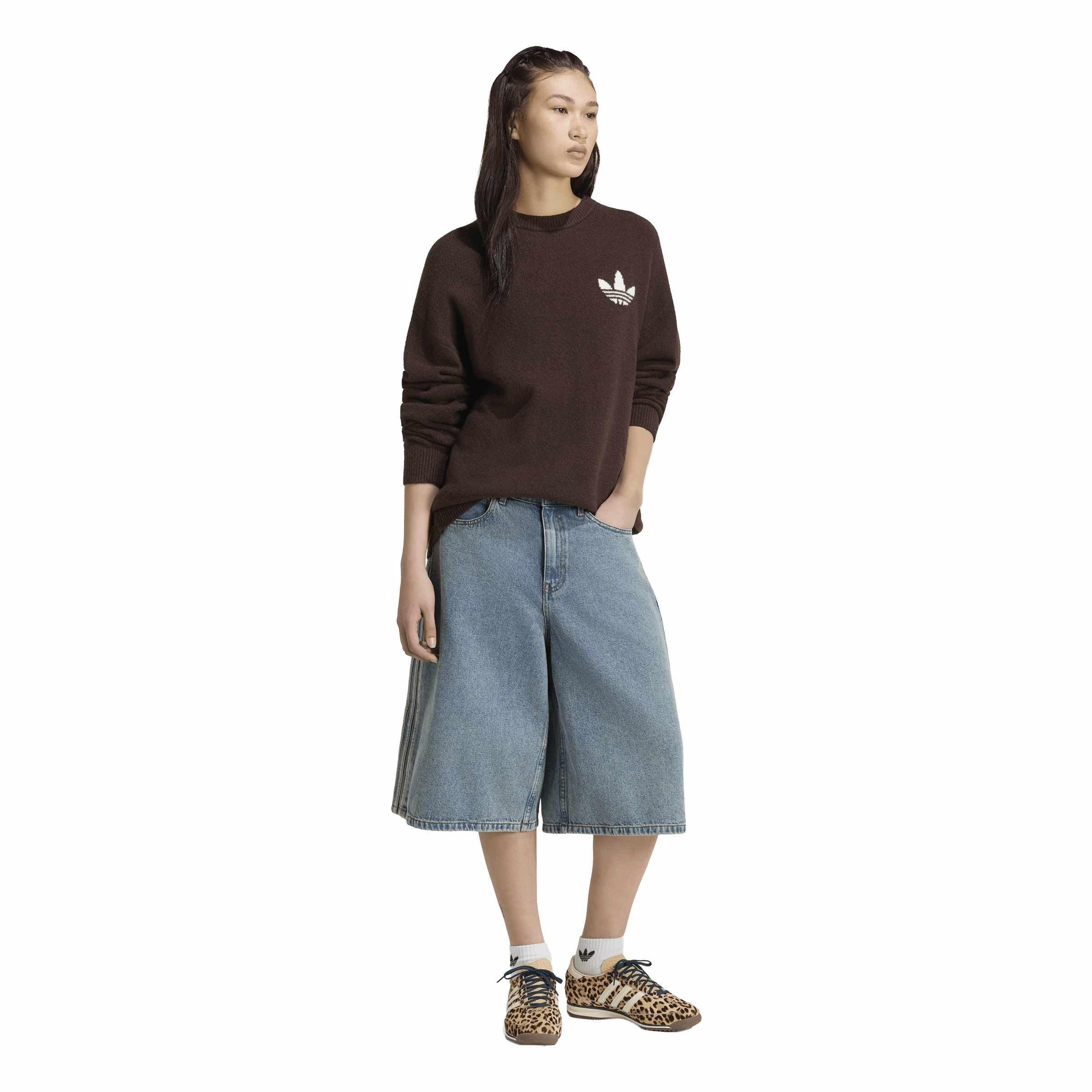Aurora Coffee - adidas Originals - Women's OG Fine Knit Oversized-Fit Jumper - 6