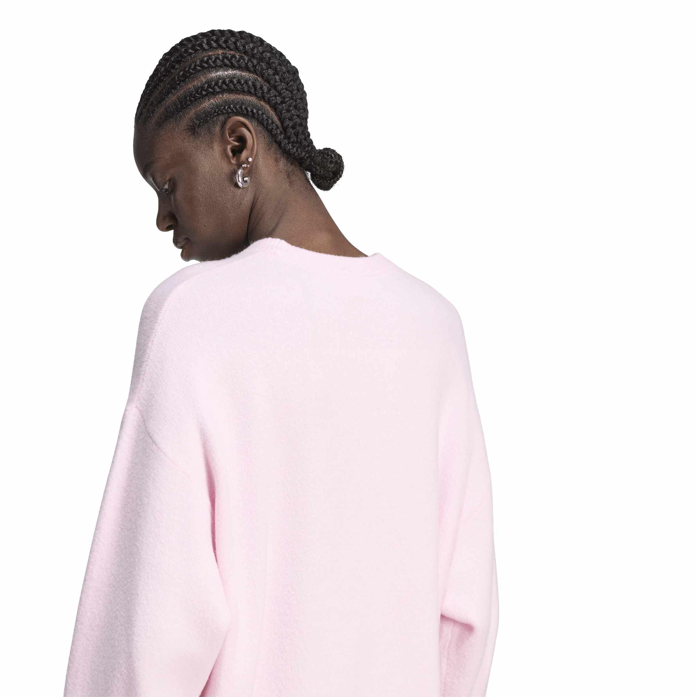 Clear Pink - adidas Originals - Women's OG Fine Knit Oversized-Fit Jumper - 5